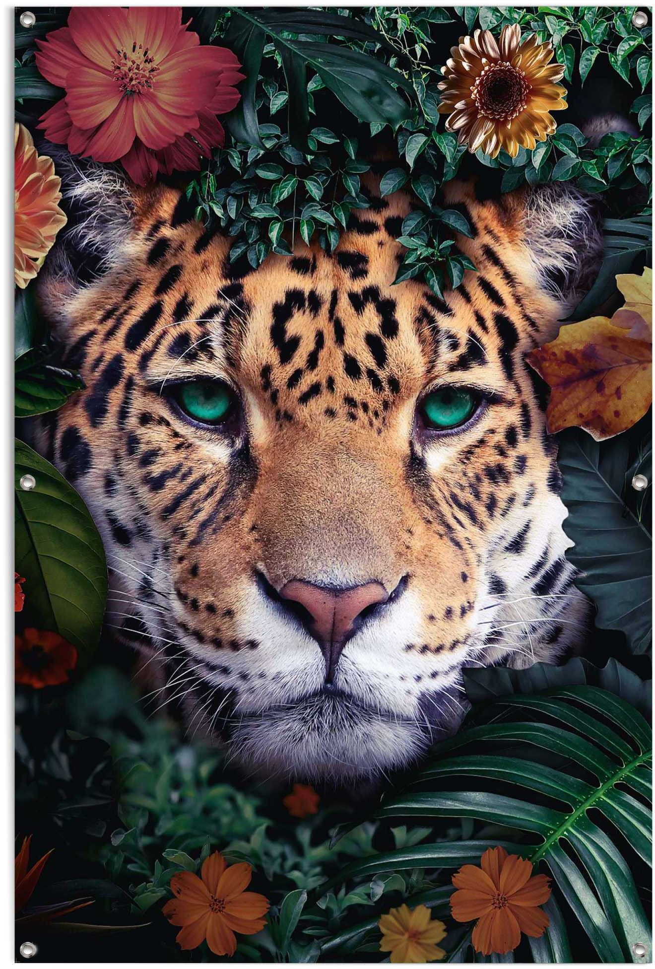 Gartenposter für den kaufen leichtes bei und Reinders! wasserfestes OTTO Außeneinsatz »Leopard«, Poster