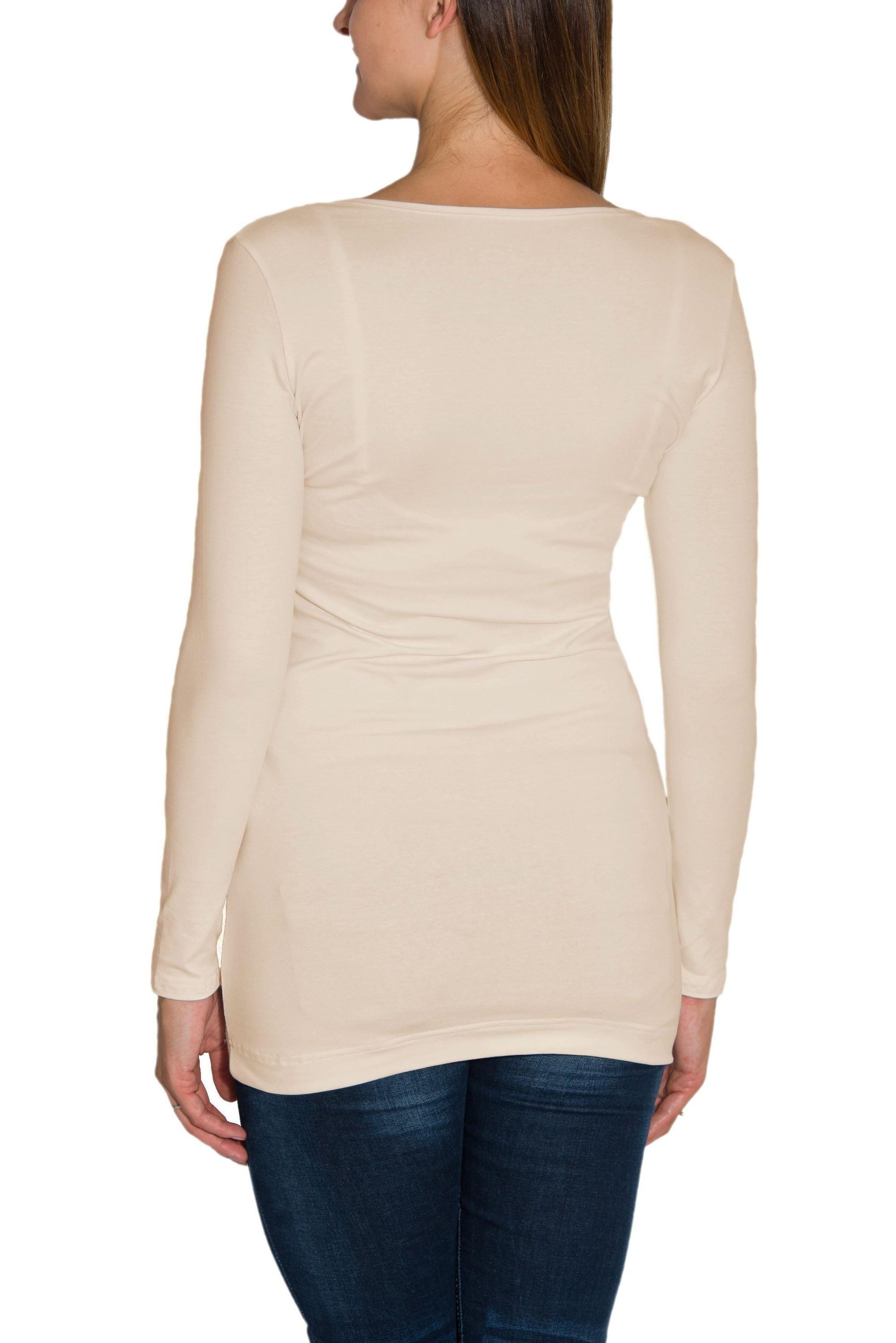 ALKATO Langarmshirt »Damenshirt Alkato Damen Langarm Longshirt Langarmshirt«