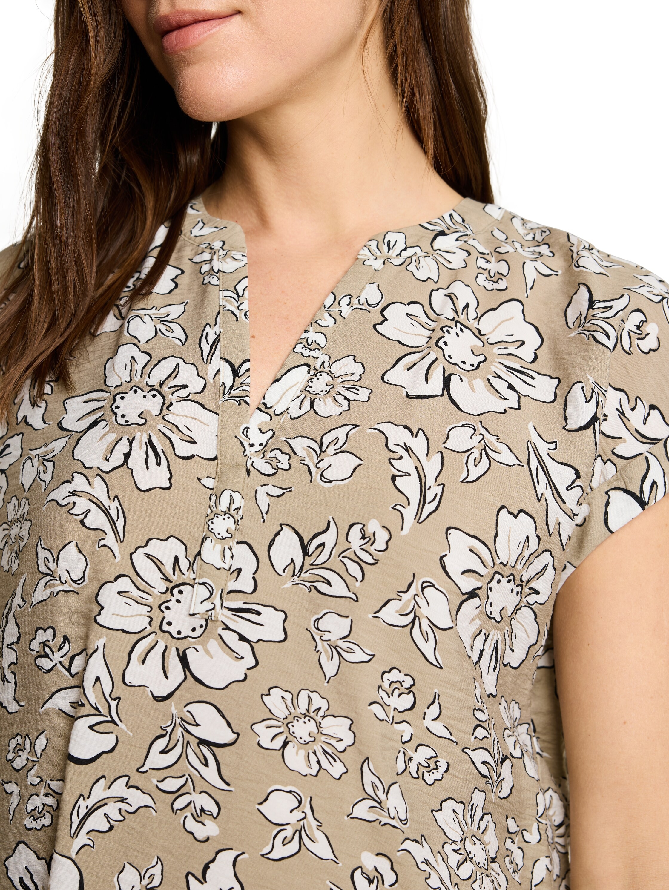 TOM TAILOR Kurzarmbluse Sommerbluse mit floralem Muster