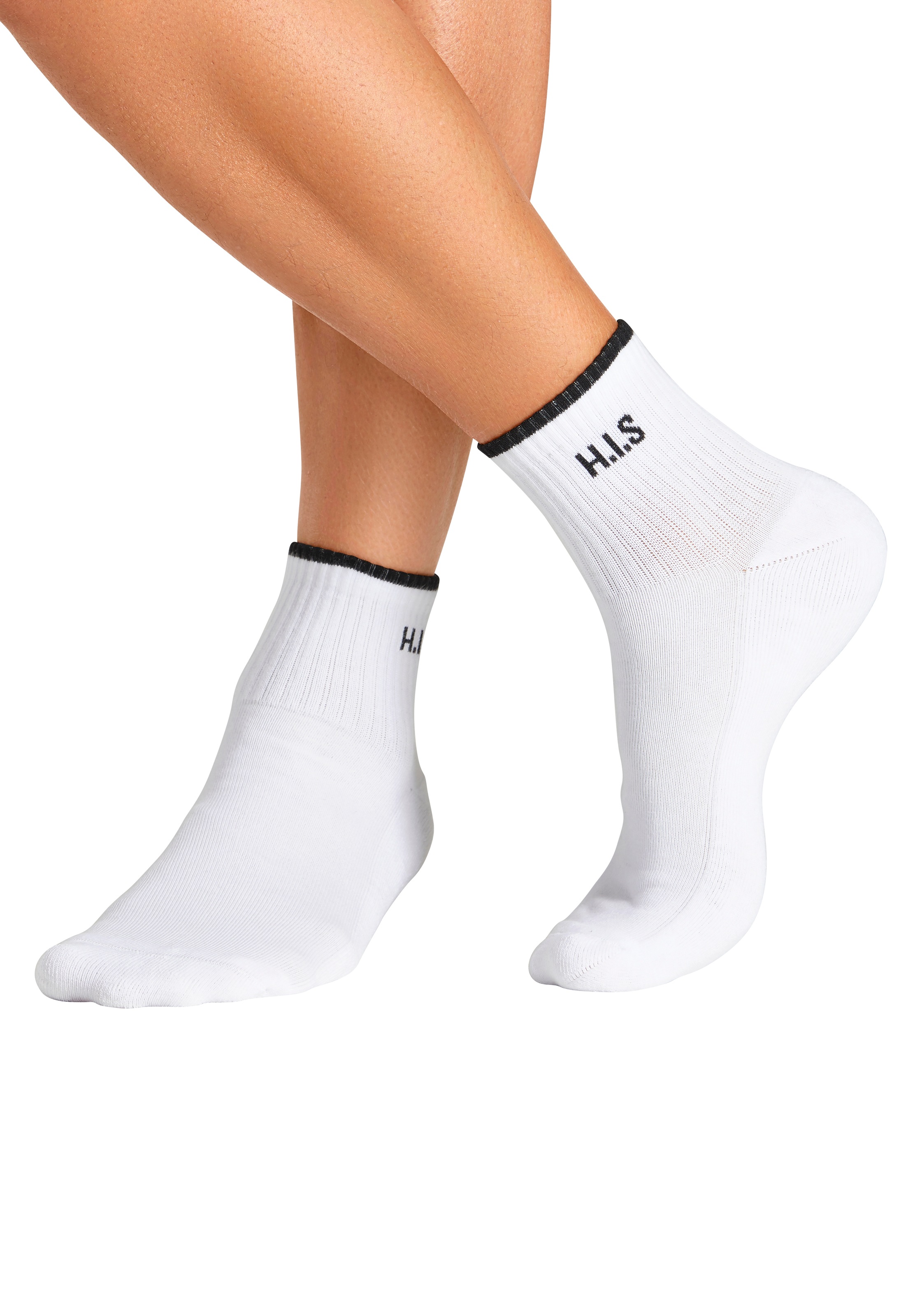 H.I.S Sportsocken, (Packung, 6 Paar), Kurzsocken mit Frottee & verstärkten Belastungszonen