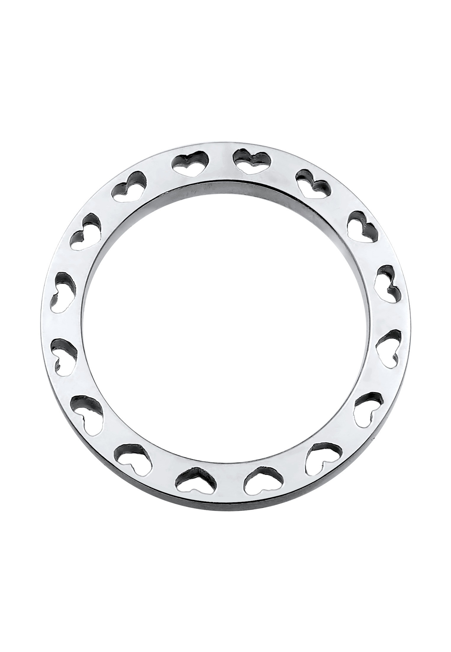 Elli Silberring »Ring Herz Side Cut Out Bandring Love 925 Silber«