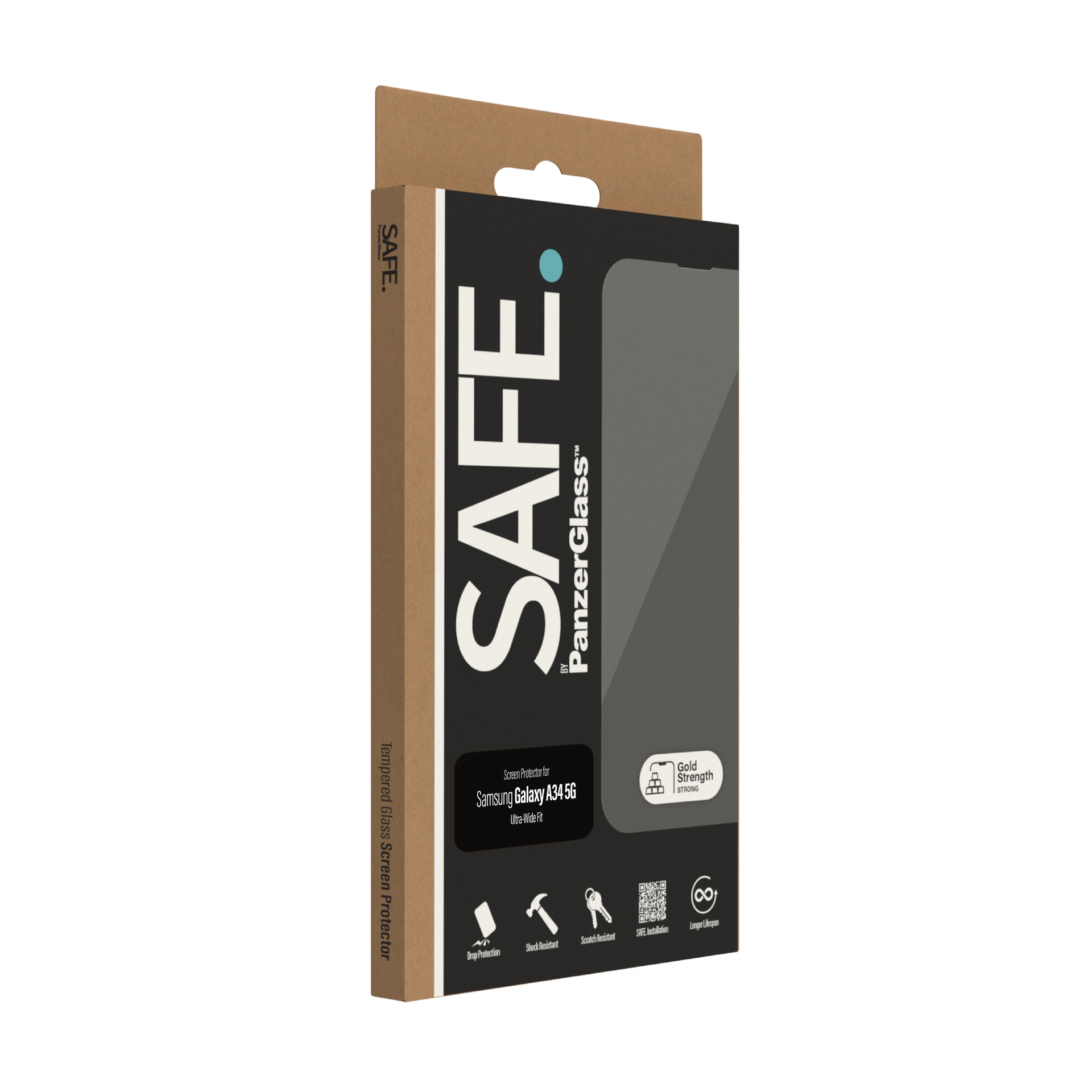SAFE by PanzerGlass Displayschutzglas »Screen Protector Ultra Wide Fit«, für Samsung Galaxy A34 5G, (1 St.), Bildschirmschutz, Displayschutzfolie,Einfach anbringen,kratz-&stoßfest