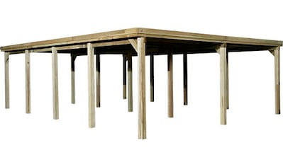 Doppelcarport »618 Gr.3«, Holz, 270 cm, braun