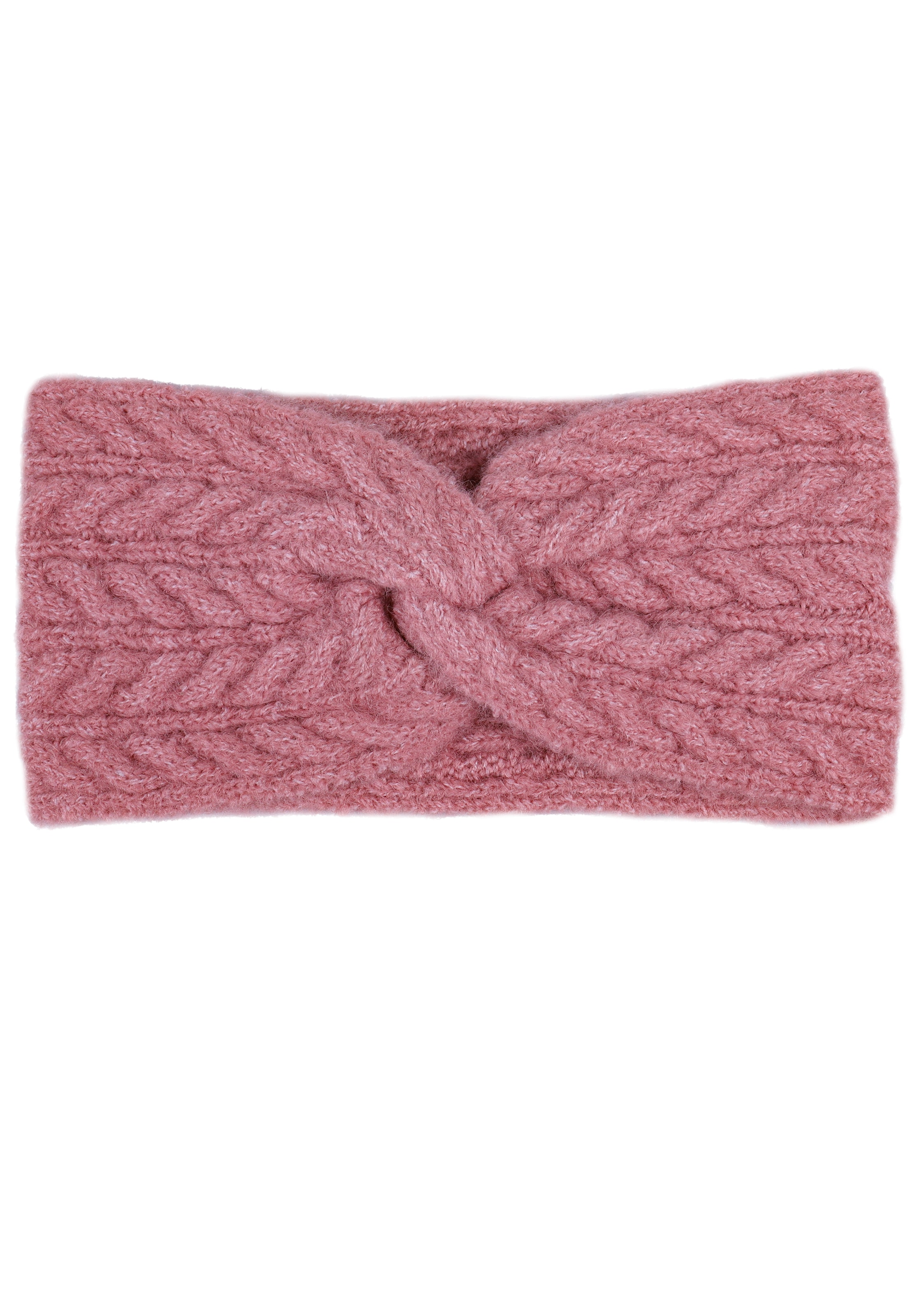 Capelli New York Stirnband mit Zopfmuster, Feinstrick, wärmend, Knotendesign