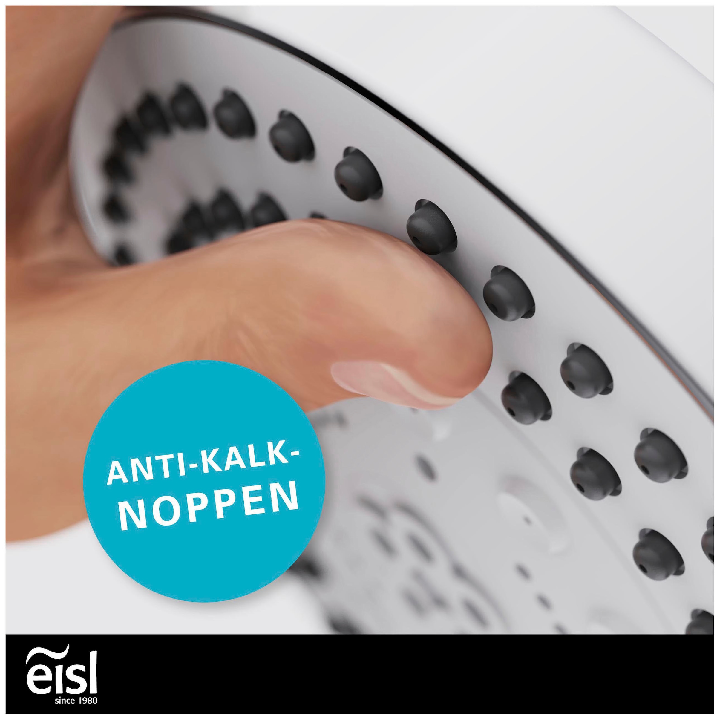Eisl Brausegarnitur »STORM«, wassersparend, Antikalk, 7-fach verstellbar, Wasserstoppfunktion