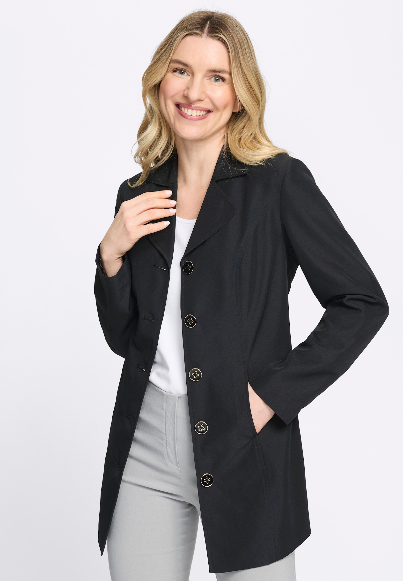 Sieh an! Blusenblazer »Longblazer Longblazer mit Futter im Leo-Dessin«
