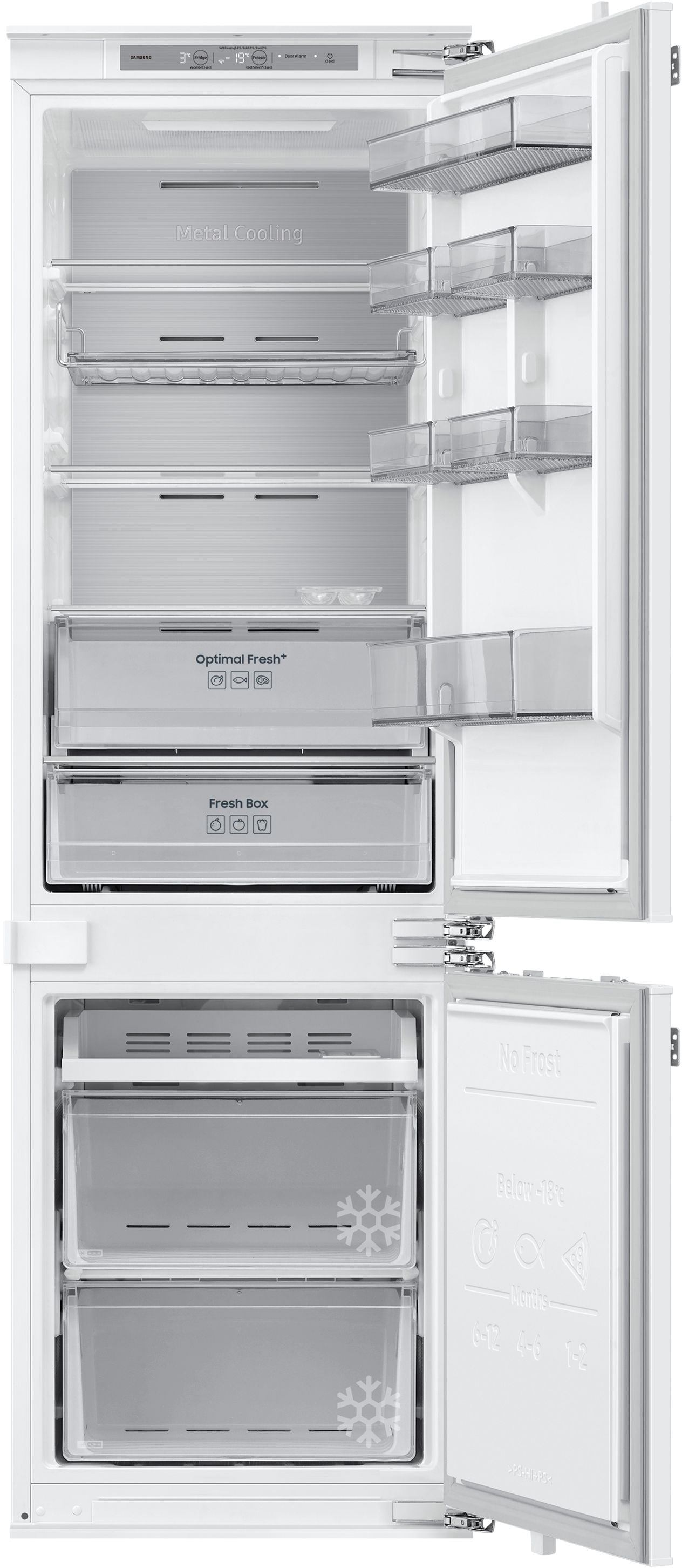 Samsung Einbaukühlgefrierkombination BRB8OF »BRB80F26ACFO«, Optimal Fresh+ - Langanhaltende Frische für Fleisch und Fisch