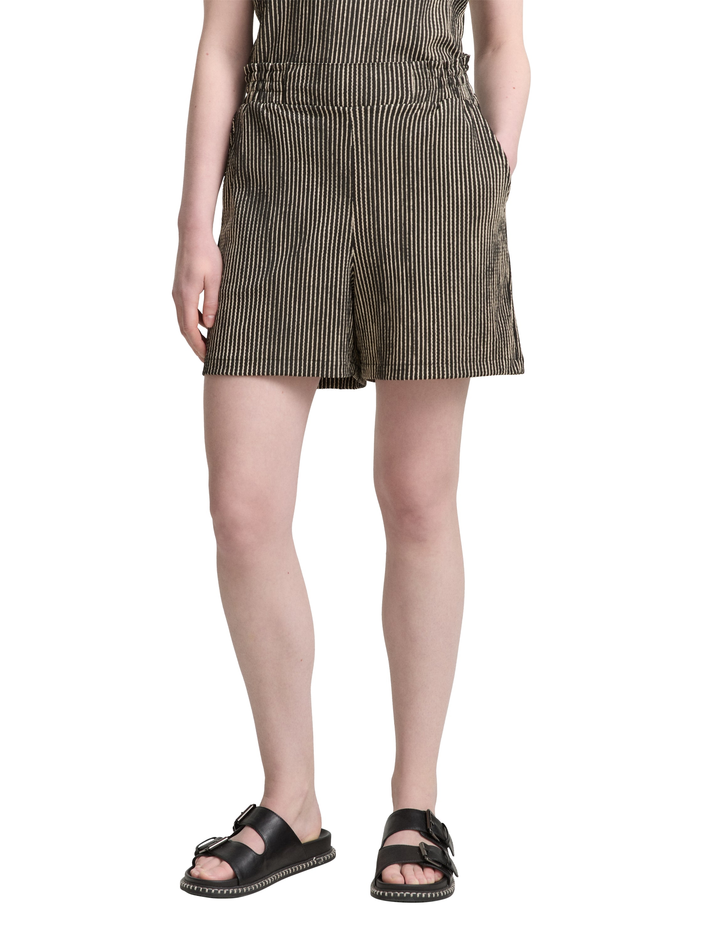TOM TAILOR Denim Shorts, gestreifte Optik