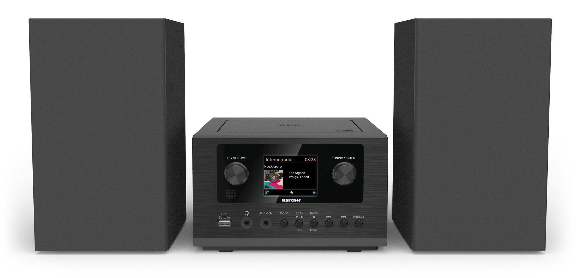 Karcher Stereoanlage »MC 6490DI«, (WLAN-Bluetooth-CD Digitalradio (DAB+)-Internetradio 5 W), mit Bluetooth und Internetradio-mit Bluetooth