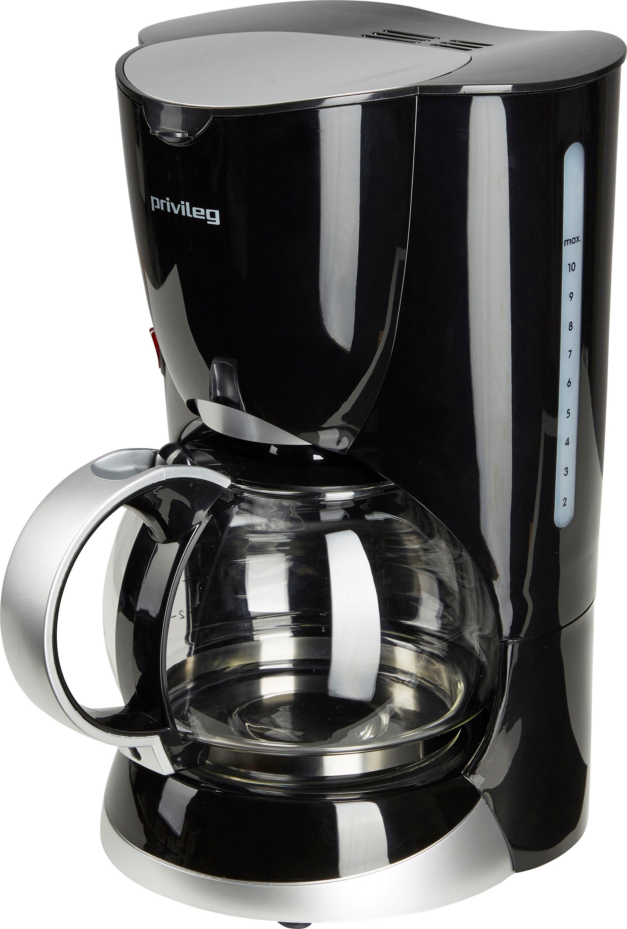 Privileg Filterkaffeemaschine »Max. 1080 Watt«, 1,37 l Kaffeekanne,  Papierfilter, 1x4, schwarz jetzt im OTTO Online Shop