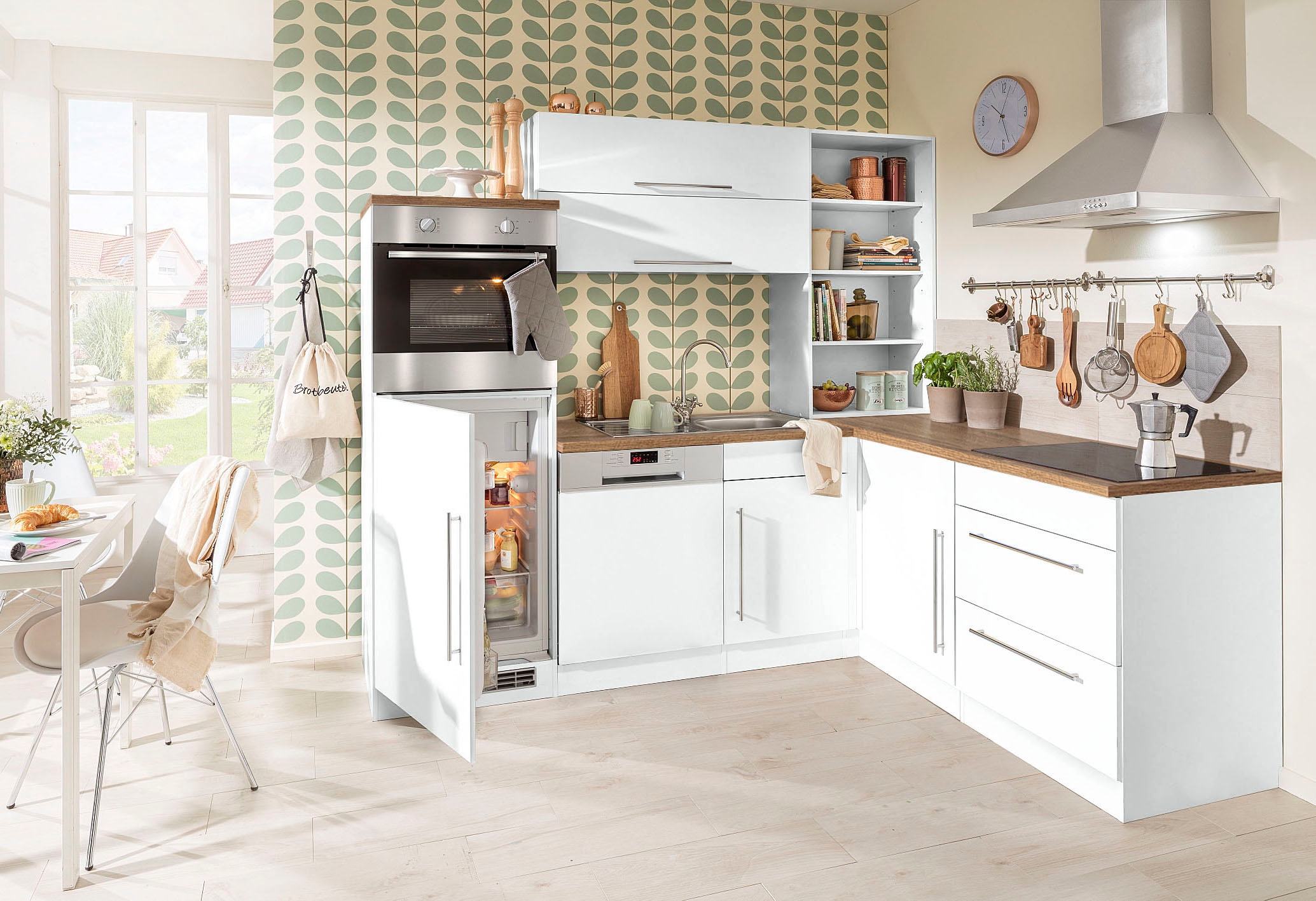 KOCHSTATION Spülenschrank »KS-Samos« 110 cm breit, inkl. Tür/Sockel für Geschirrspüler