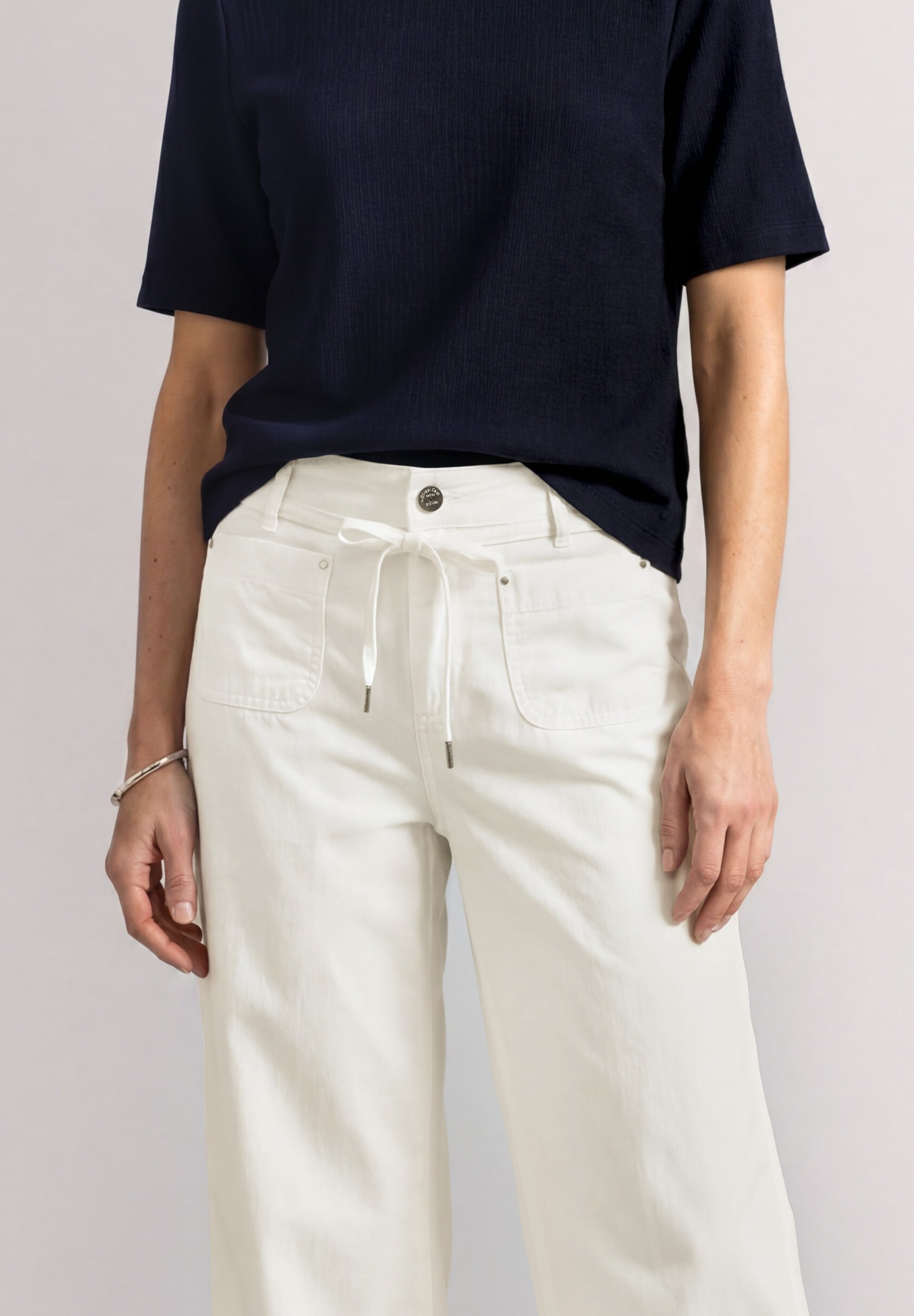 STREET ONE Stoffhose  in Washed-Optik