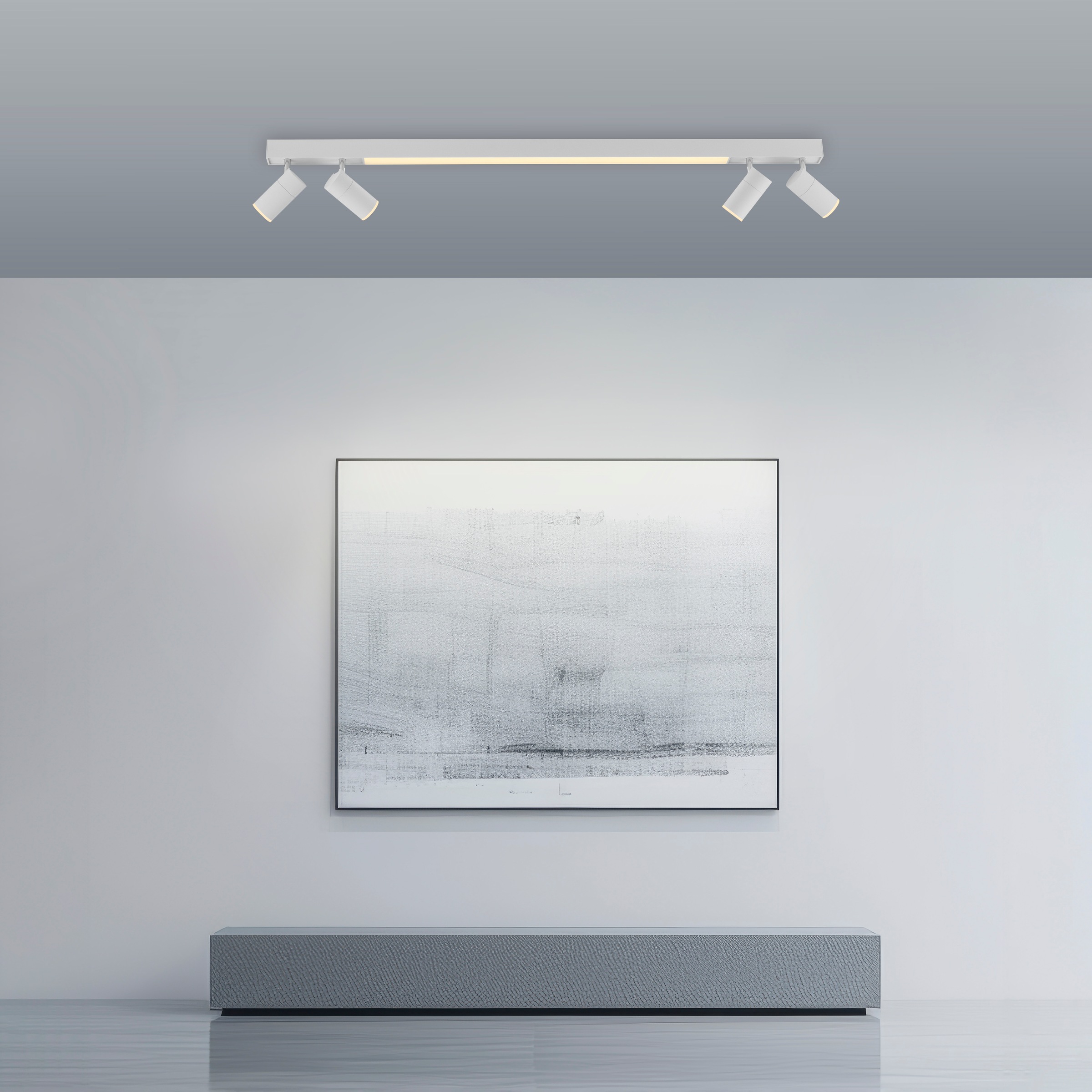 Neuhaus PURE LED Deckenleuchte »PURE Lines Spot« LED-Board 1 Stk. warmweiß - kaltweiß Spots dreh- &schwenkbar, CCT, dimmbar, Fernbedienung