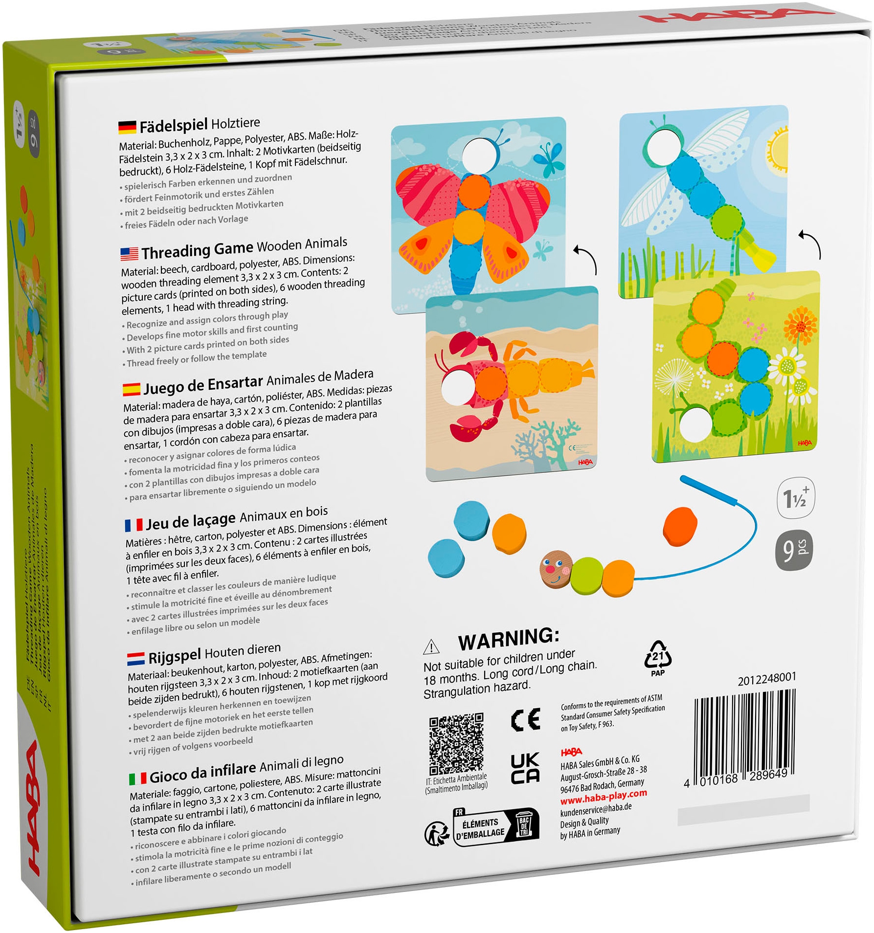 Haba Motorikschleife »Holztiere«