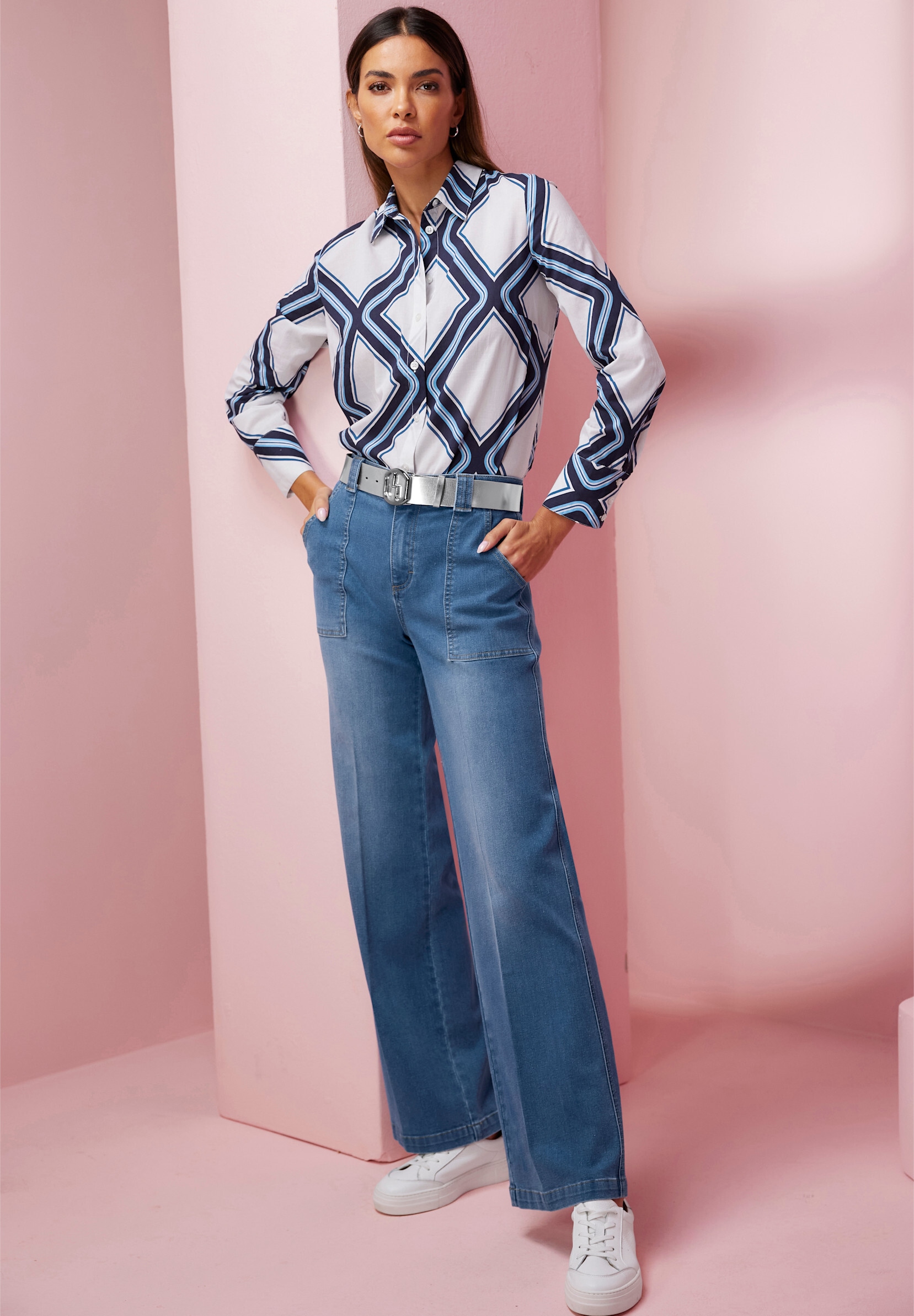 heine Bequeme Jeans »Jeans Gerade Jeans mit Bügelfalten«