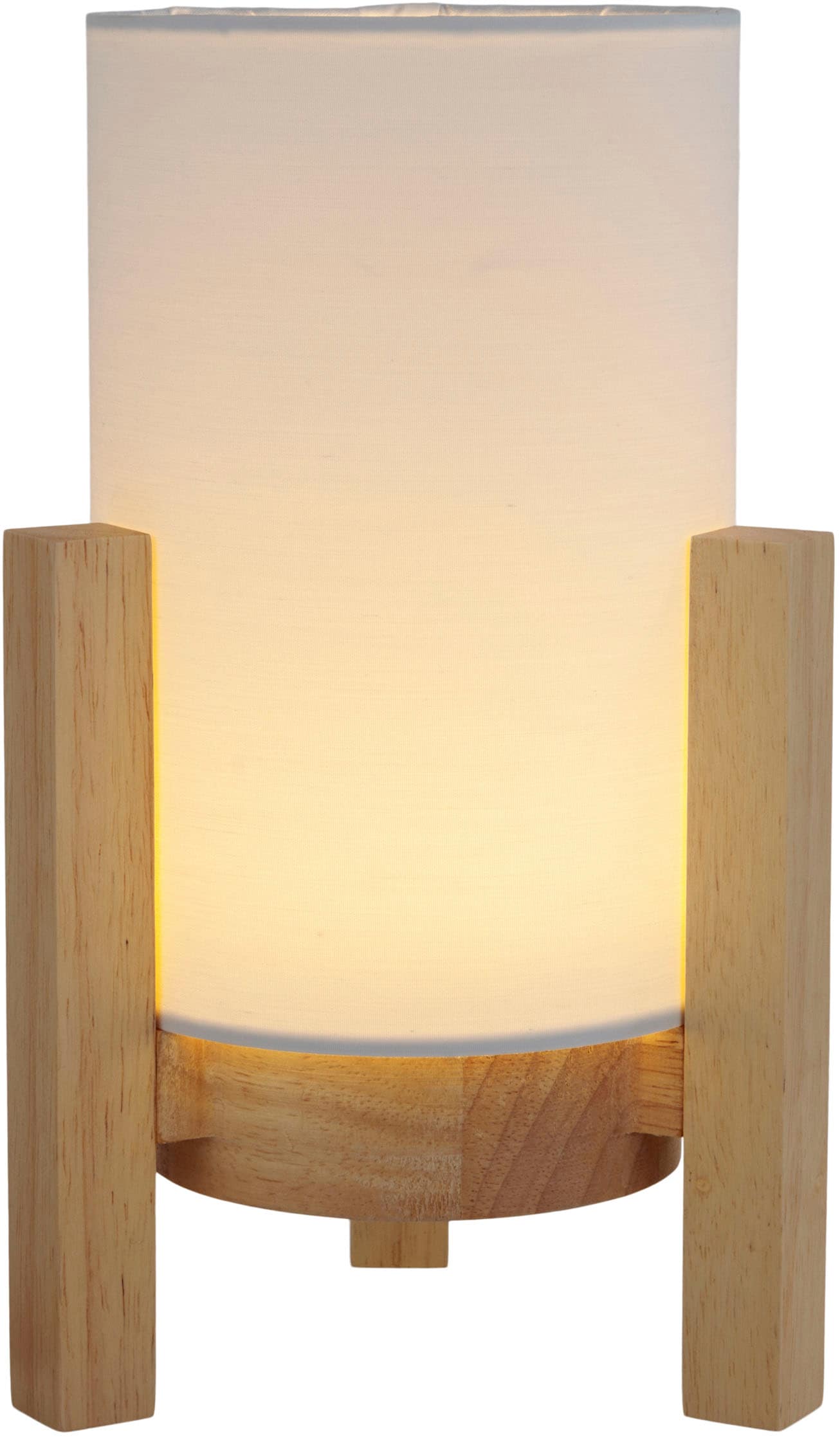 näve LED Tischleuchte »Madita« LED-Modul 1 Stk. Warmweiß Akkubetrieb, inkl. USB-C-Kabel, Holzgestell, Textilschirm, dimmbar