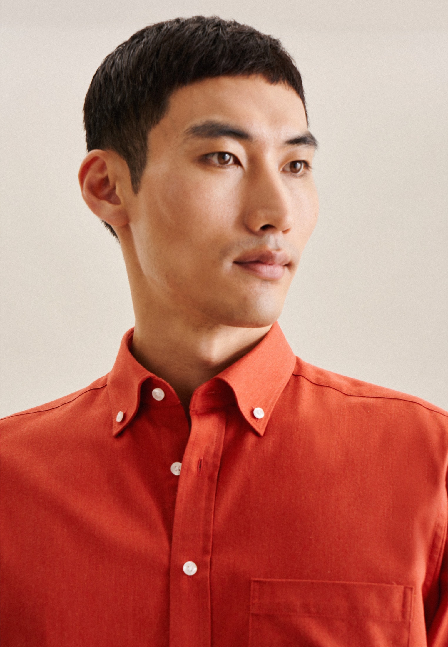 seidensticker Businesshemd »Regular«, Regular Langarm Button-Down-Kragen Uni