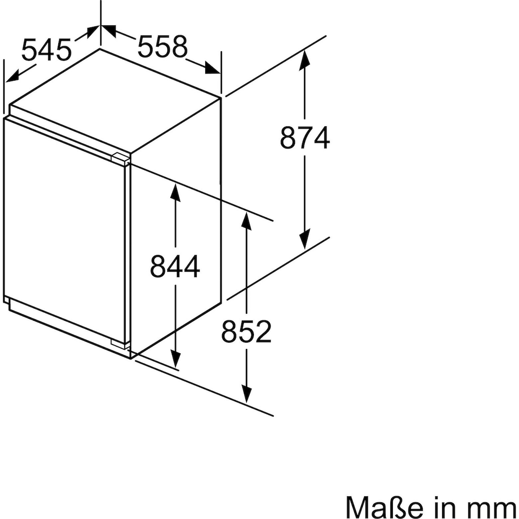 SIEMENS Einbaukühlschrank »KI22LADE0«, KI22LADE0, 87,4 cm hoch, 56 cm breit