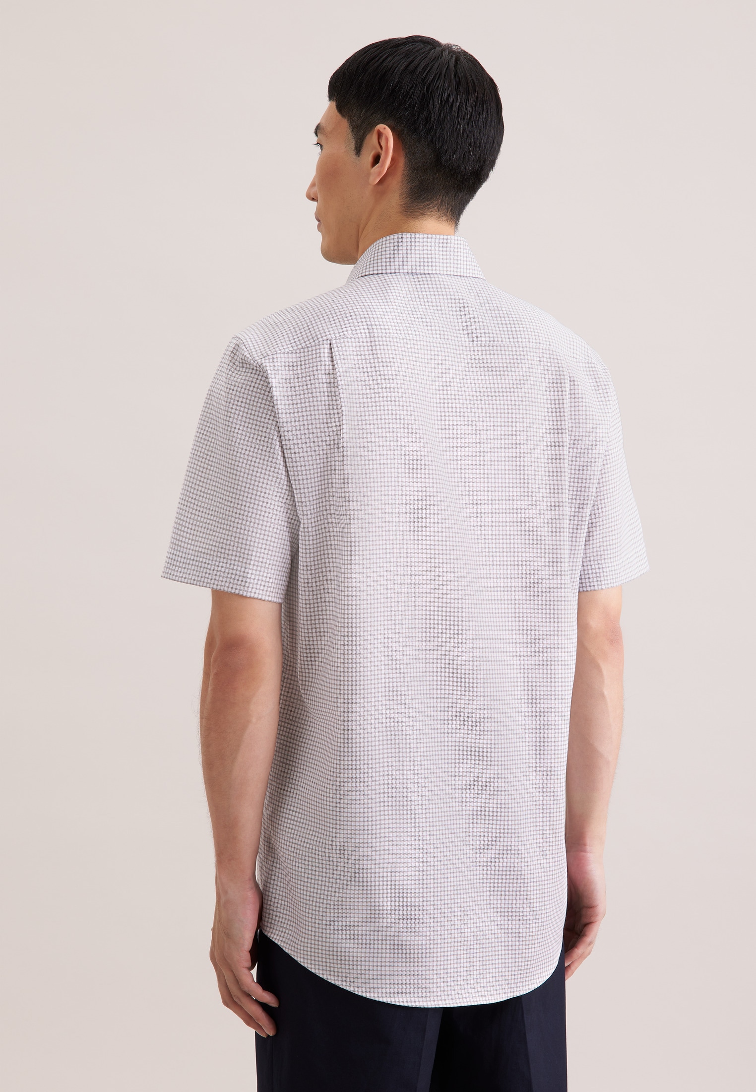 seidensticker Businesshemd »Schwarze Rose« Comfort 1/2 Covered-Button-Down-Kragen Karo