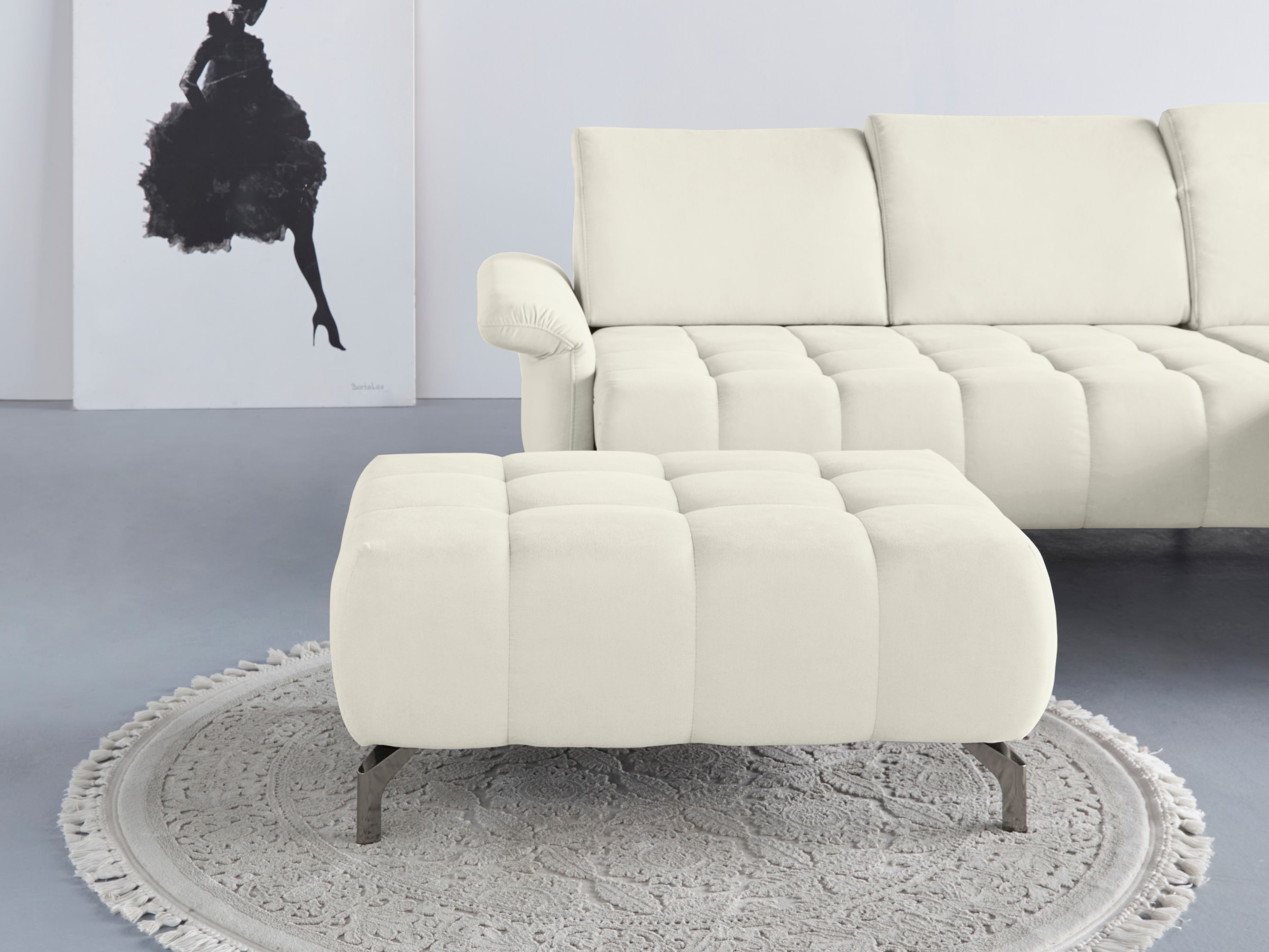 INOSIGN Polsterhocker »Fresh«, passend zum Ecksofa "Fresh", auch in Bezug Olympia EASY CLEAN