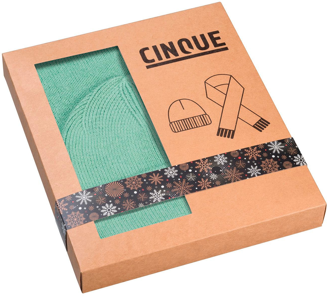 Cinque Strickschal, Mütze & Schal in Geschenkbox, Weihnachtsgeschenk