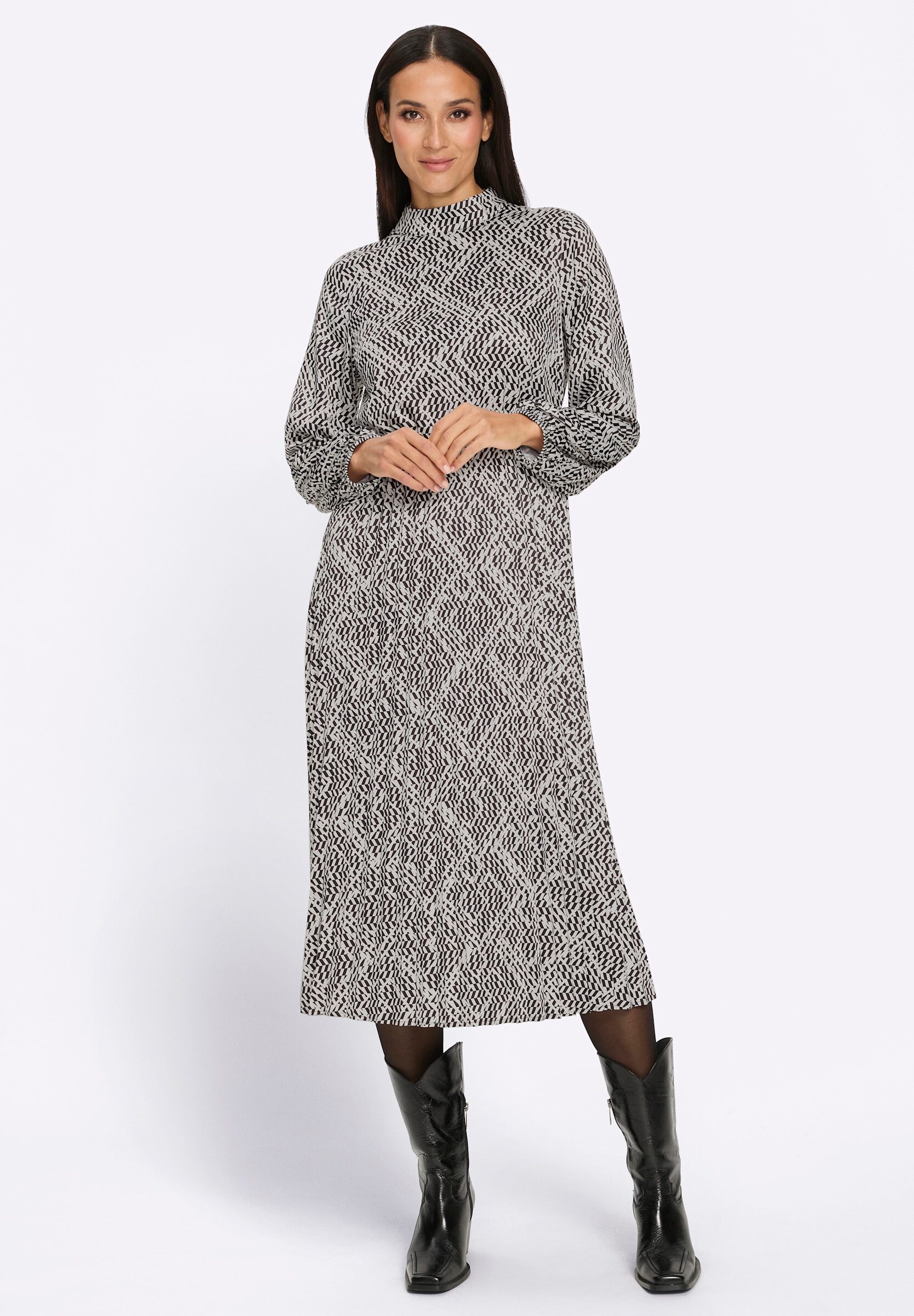 heine Hemdblusenkleid »Druck-Kleid Druckkleid« Ohne Taschen