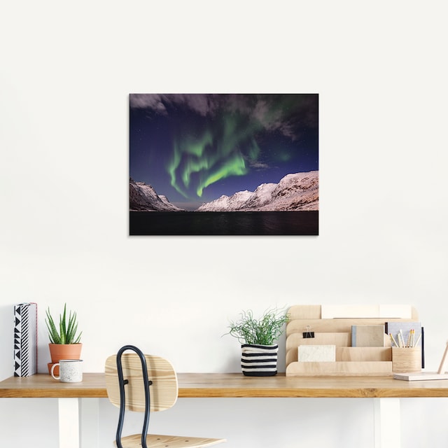 Artland Glasbild »Nordlicht Norwegen I«, Himmel, (1 St.), in verschiedenen  Größen kaufen bei OTTO