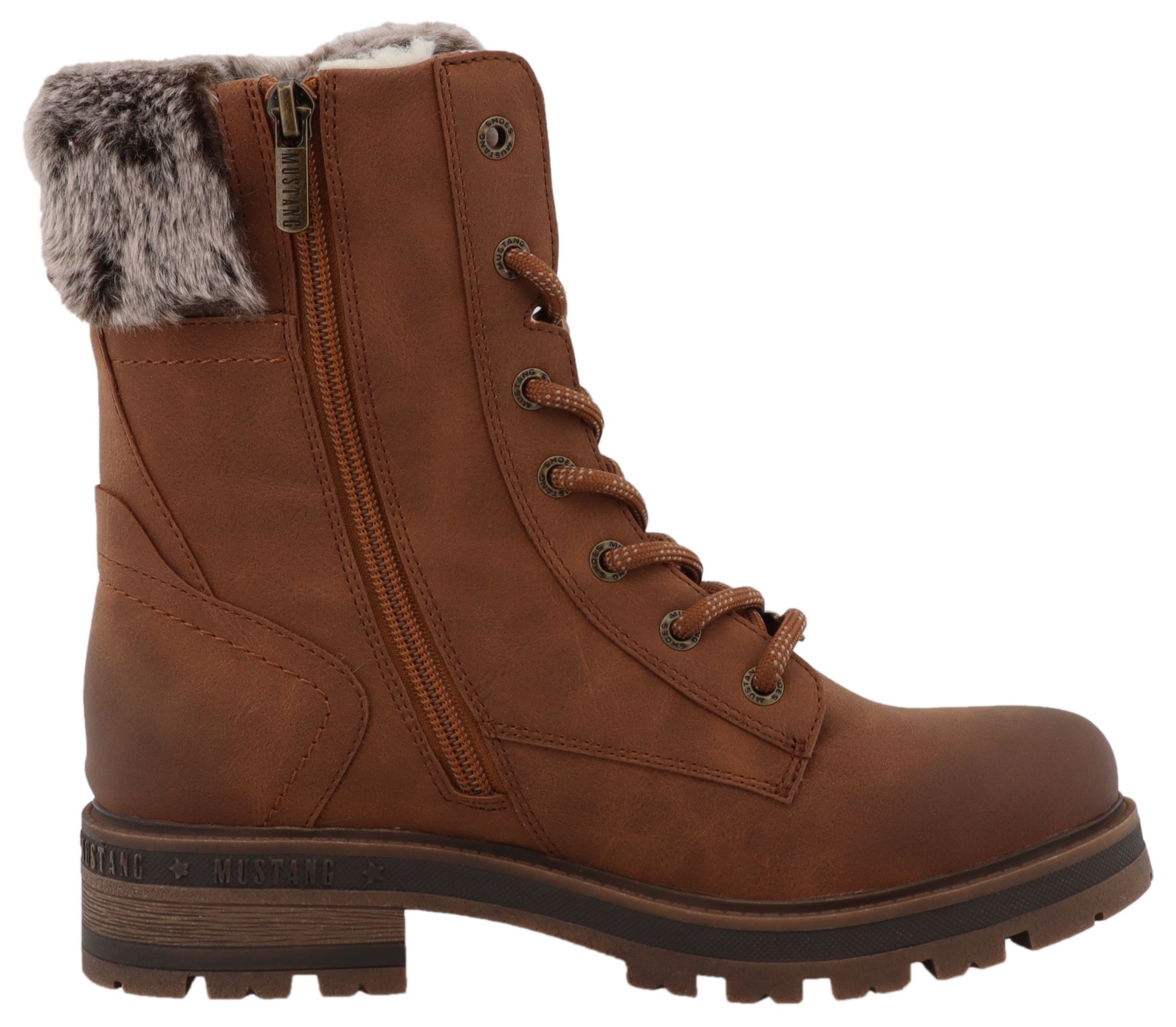 Mustang Shoes Winterstiefelette »Darleen«  Winterboots mit Fellimitatkragen