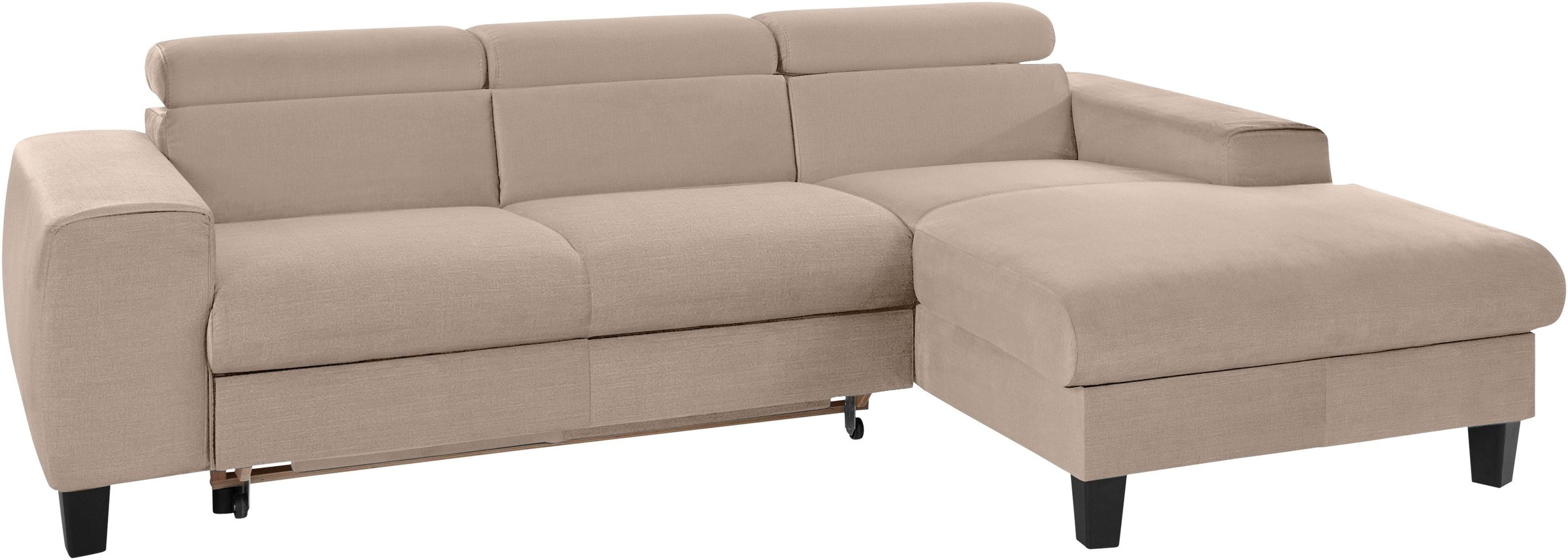 COTTA Polstergarnitur »Morven L-Form«, (Set), Set bestehend aus: Ecksofa mit Kopfteilverstellung & Hocker