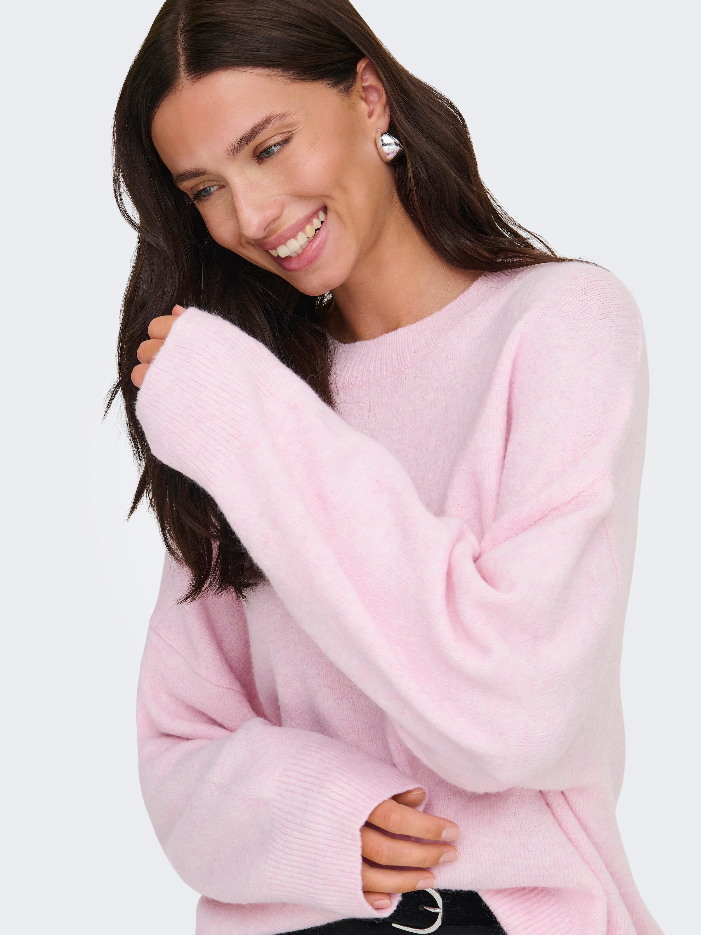JDY Strickpullover »JDYSONJA L/S O-NECK PULLOVER KNT NOOS« Materialmix