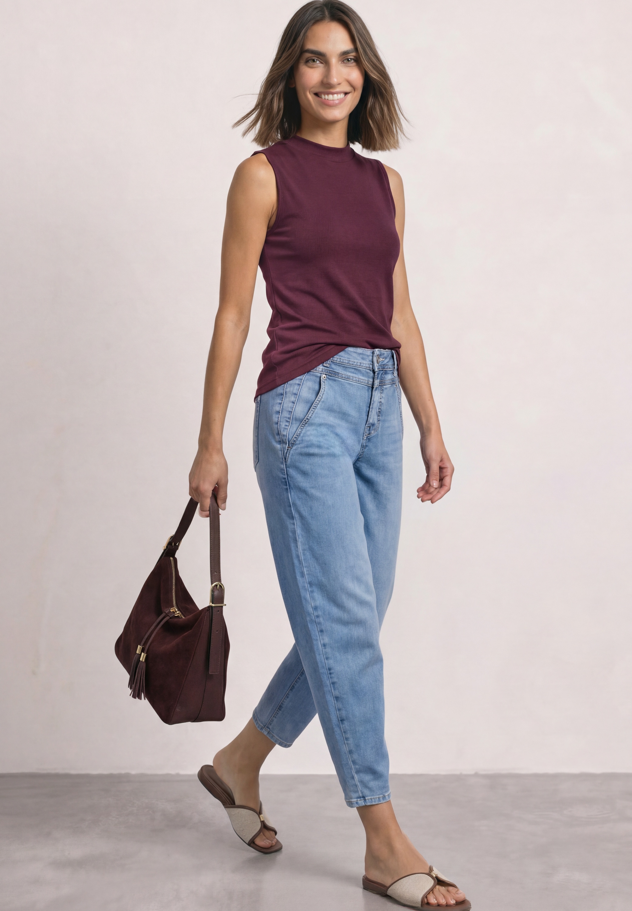 STREET ONE Loose-fit-Jeans »Style Karlie« Barrel Legs - mit Stretch
