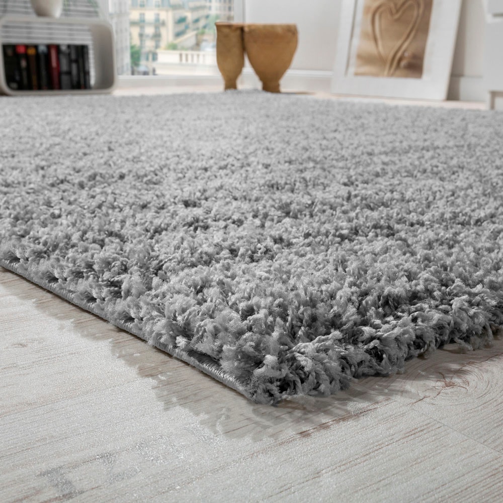 Paco Home Hochflor-Teppich »Sky 250« rechteckig 34 mm Höhe gewebt, Uni-Farben, intensive Farbbrillanz, auch als Läufer erhältlich