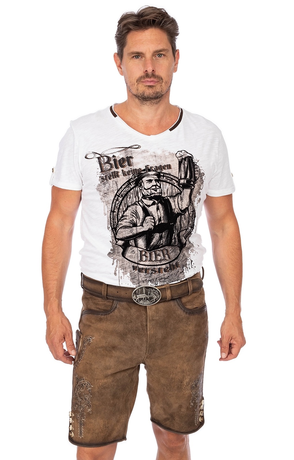 Gwandler Lederhose »Lederhose JONAS-gespeckt«