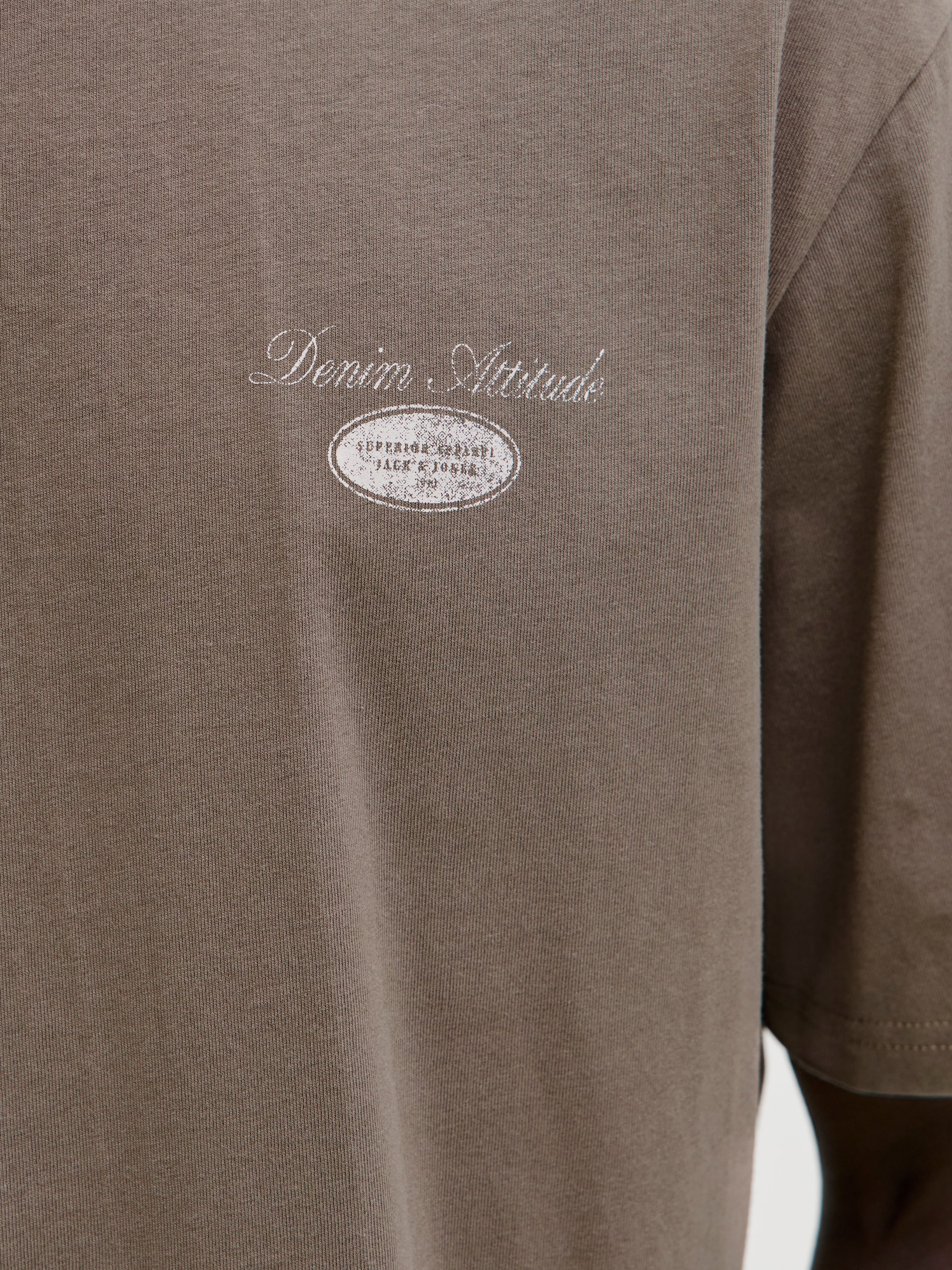 Jack & Jones Rundhalsshirt »JJEDOVER GRAPHIC TEE SS CREW NECK SN« Baumwolle, relaxed fit