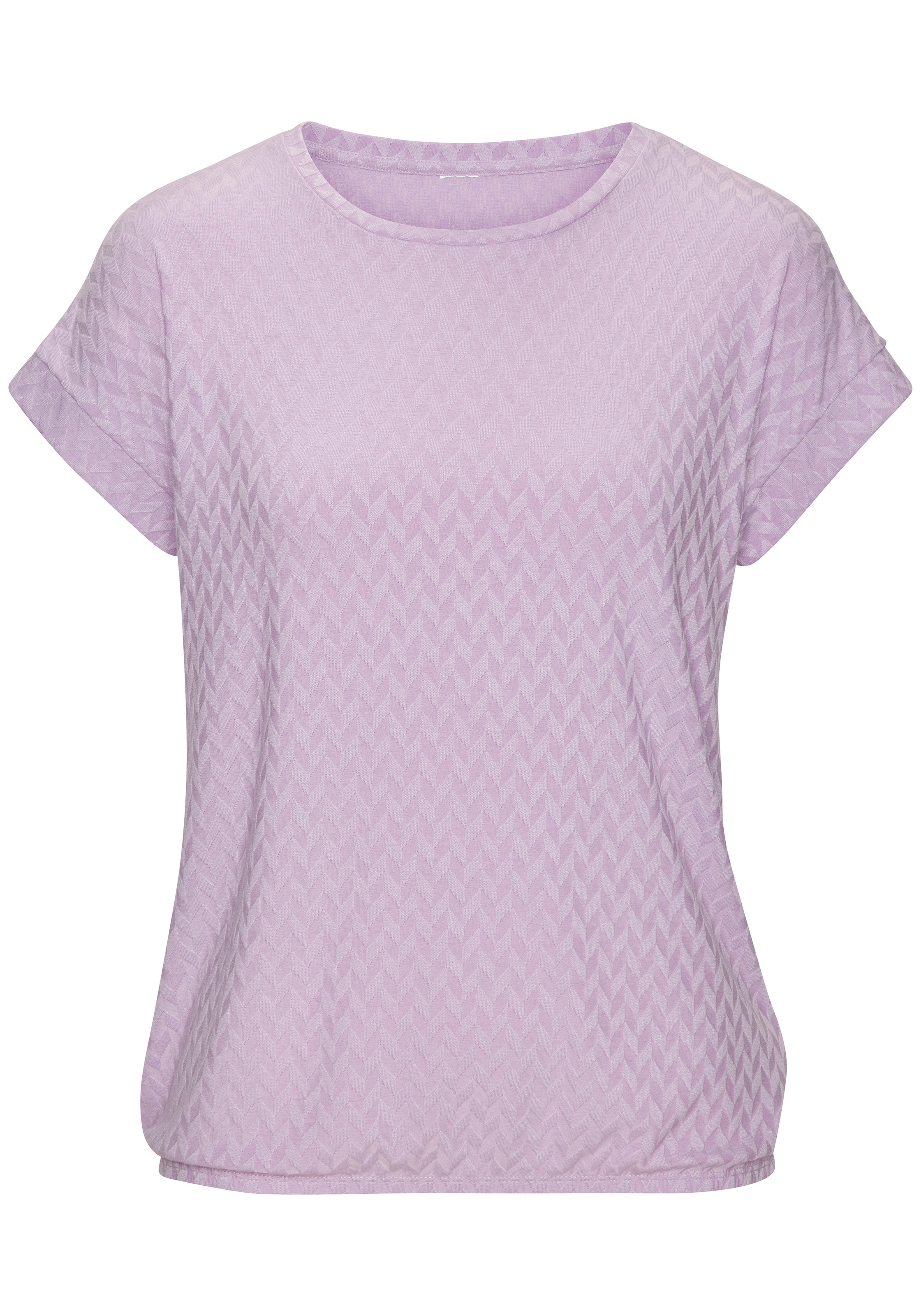 Vivance Kurzarmshirt »mit modischem Jacquard-Muster«, (Packung), mit schönem Jacqaurdmuster