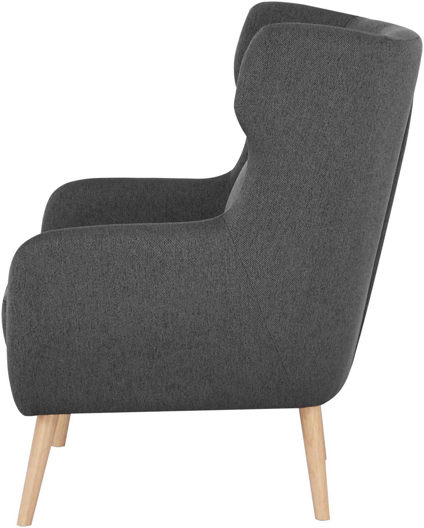 Home affaire Ohrensessel »Yamuna«, mit Sitzpolsterung, Gestell und Füße aus Massivholz, Sitzhöhe 47 cm