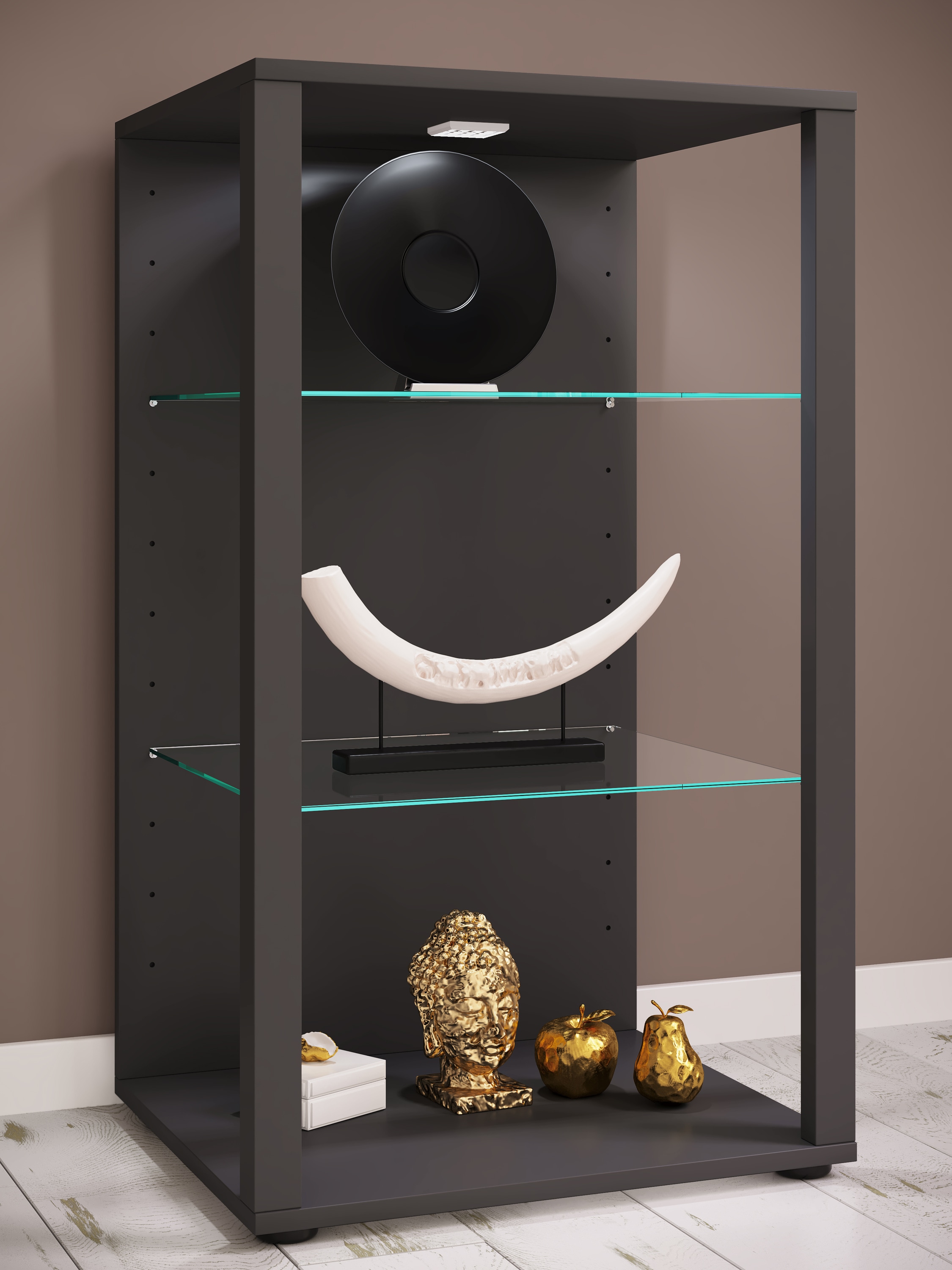 VCM Standvitrine »Holz Glas Stand Vitrine Sammelvitrine Glasol XL«