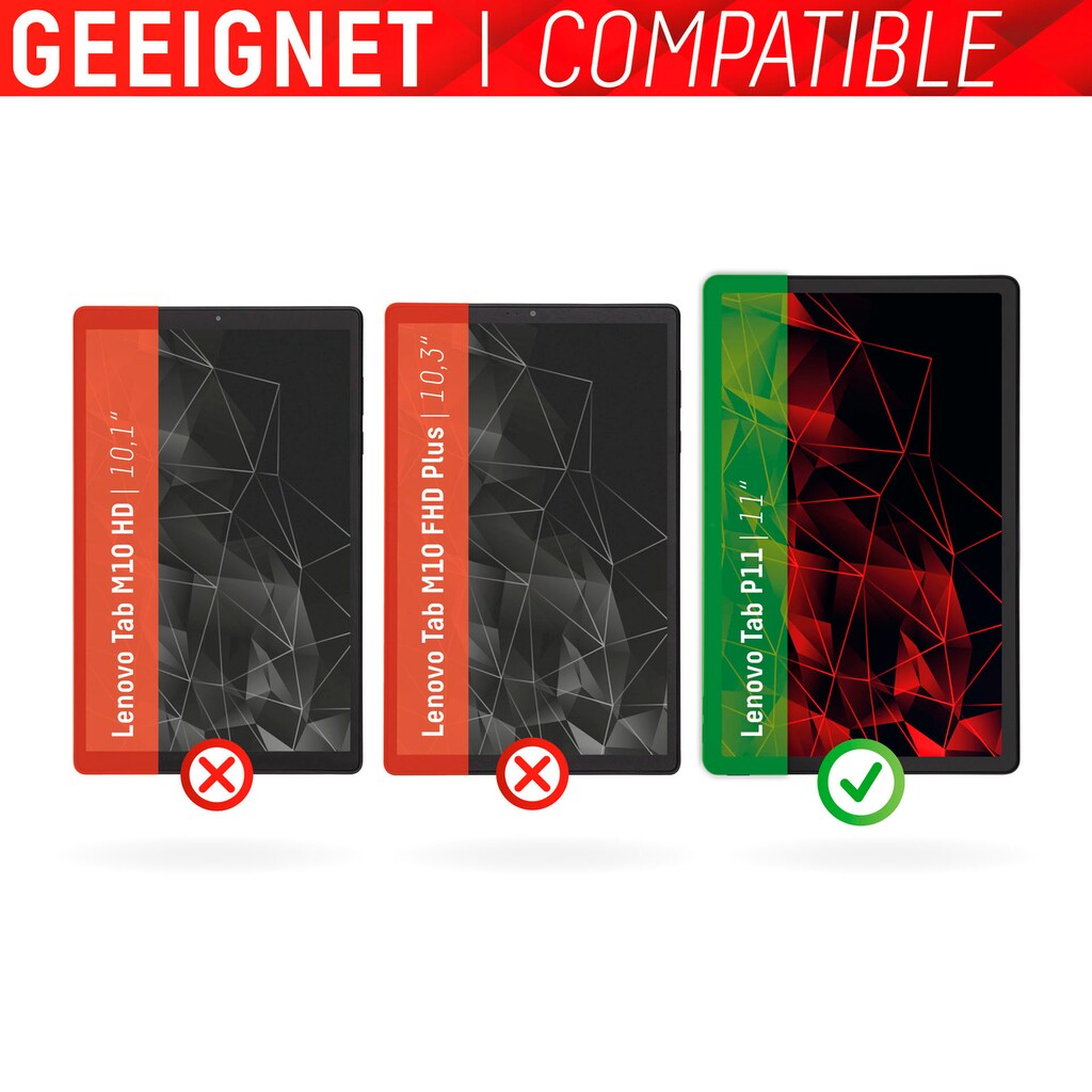 Displex Displayschutzfolie »Tablet Glass Lenovo Tab P11«, für Lenovo Tab P11