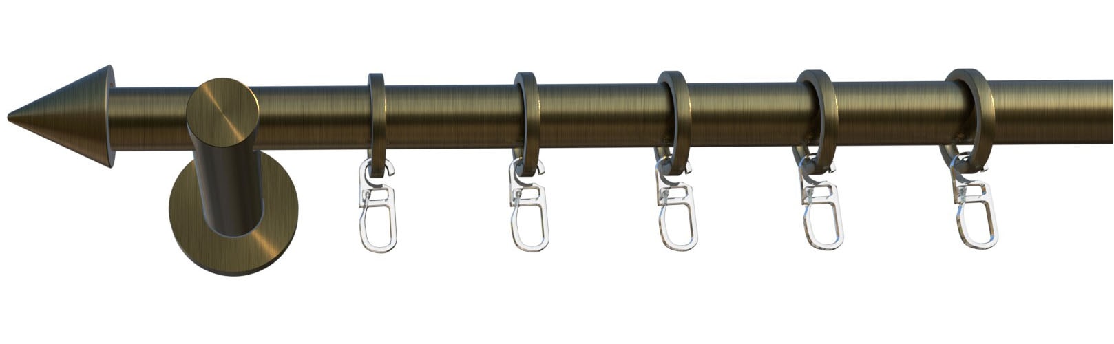 indeko Gardinenstange »Calais« Ø 16 mm 1 läufig-läufig Wunschmaßlänge Komplett-Set inkl. Ringen, Faltenlegehaken und Montagematerial