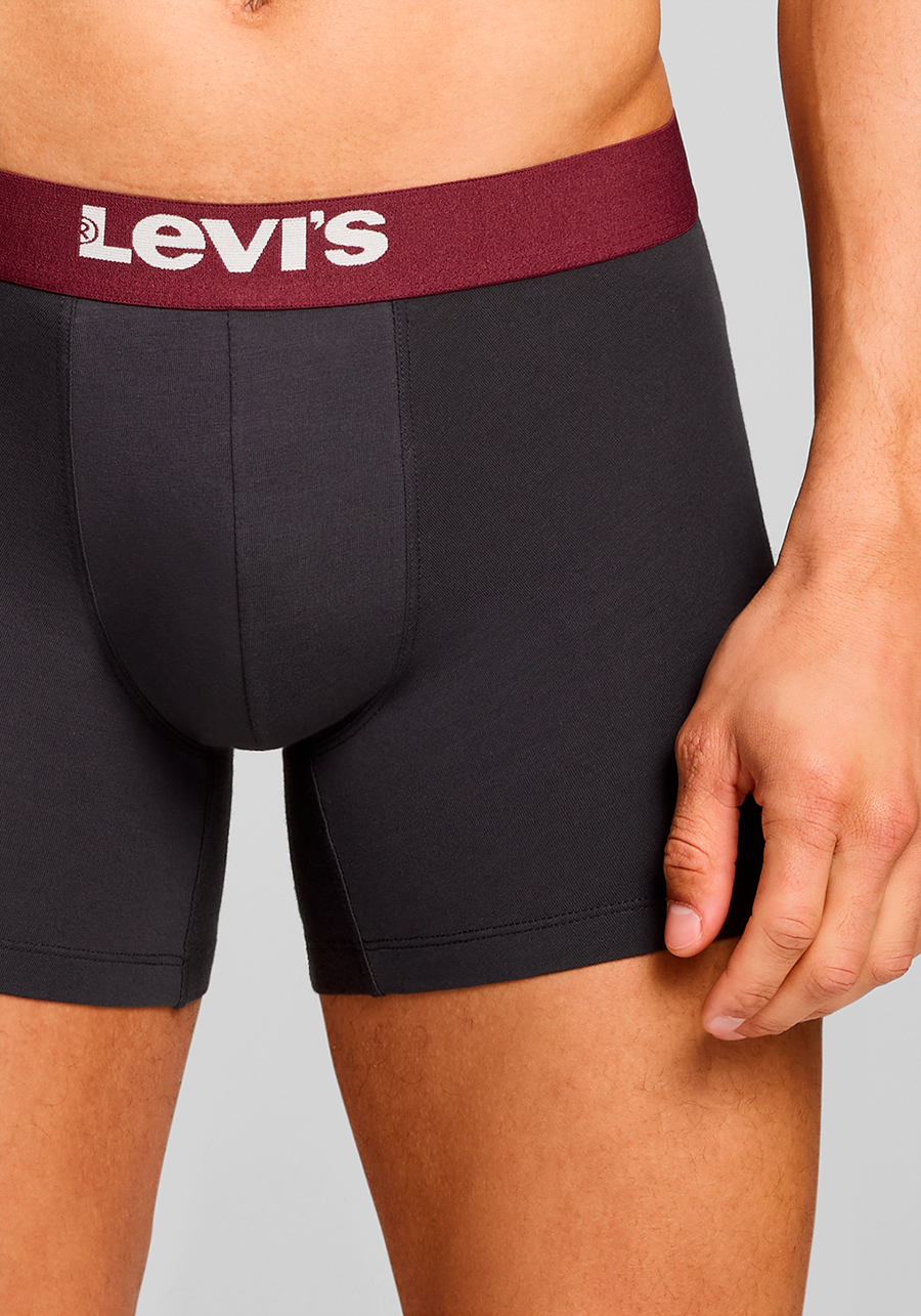Levi's® Boxershorts »LEVIS MEN SLD BASC BOXER BRIEF ORG CO 2P«, (Packung, 2er Pack), mit breitem Logobund