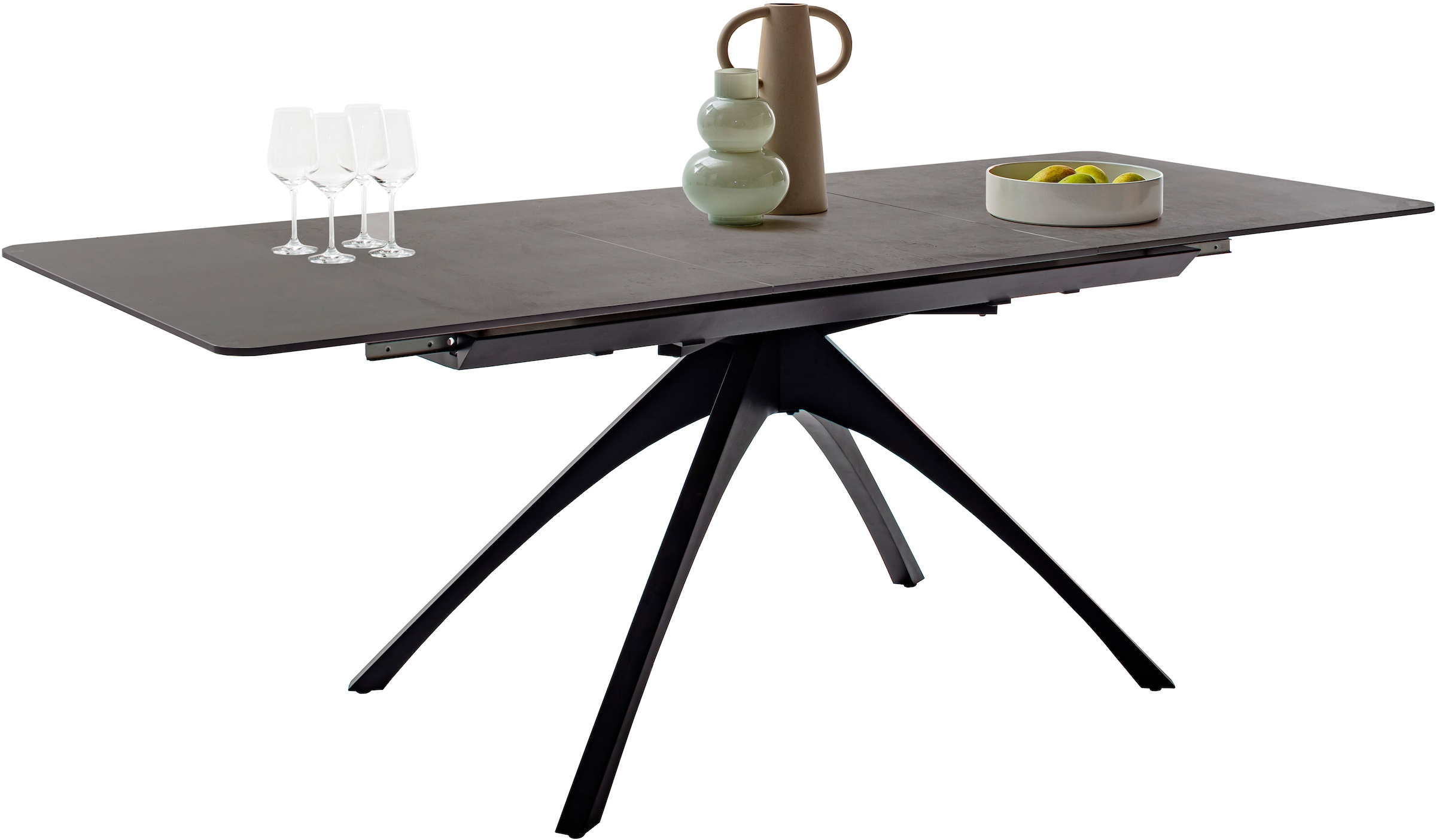 MCA furniture Esstisch »CERRITO Auszugtisch 160-220 cm - marmoriert«, (1 St.), Keramik,Metall,Synchronauszug,ausziehbar,8-10 Personen