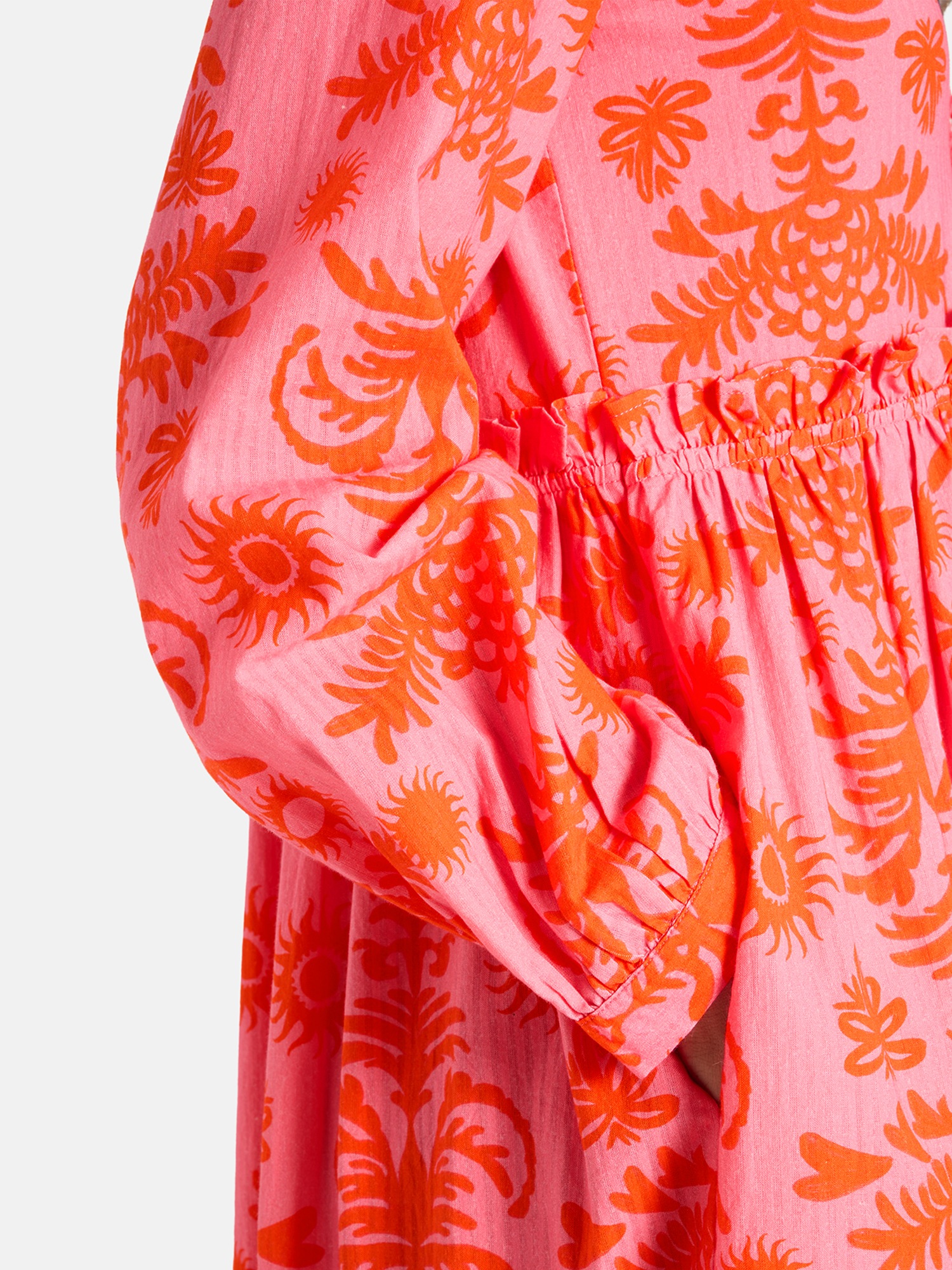 Lieblingsstück Druckkleid »EddaL« Eingrifftaschen mit Rüschen-Details, Langarm