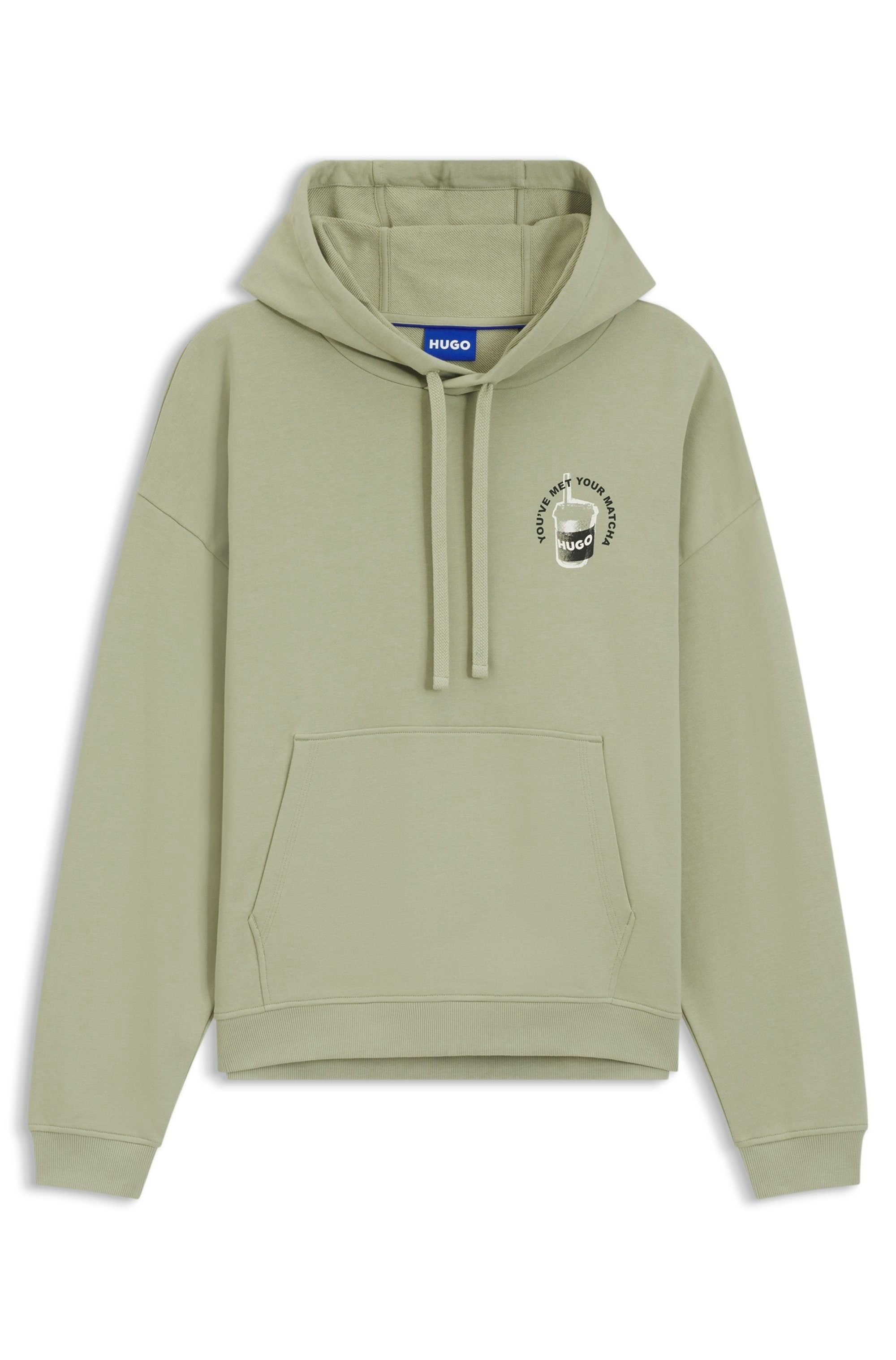 HUGO Kapuzensweatshirt »Necdysis«, Regular Fit, Kapuze mit Kordelzug, reine Baumwolle
