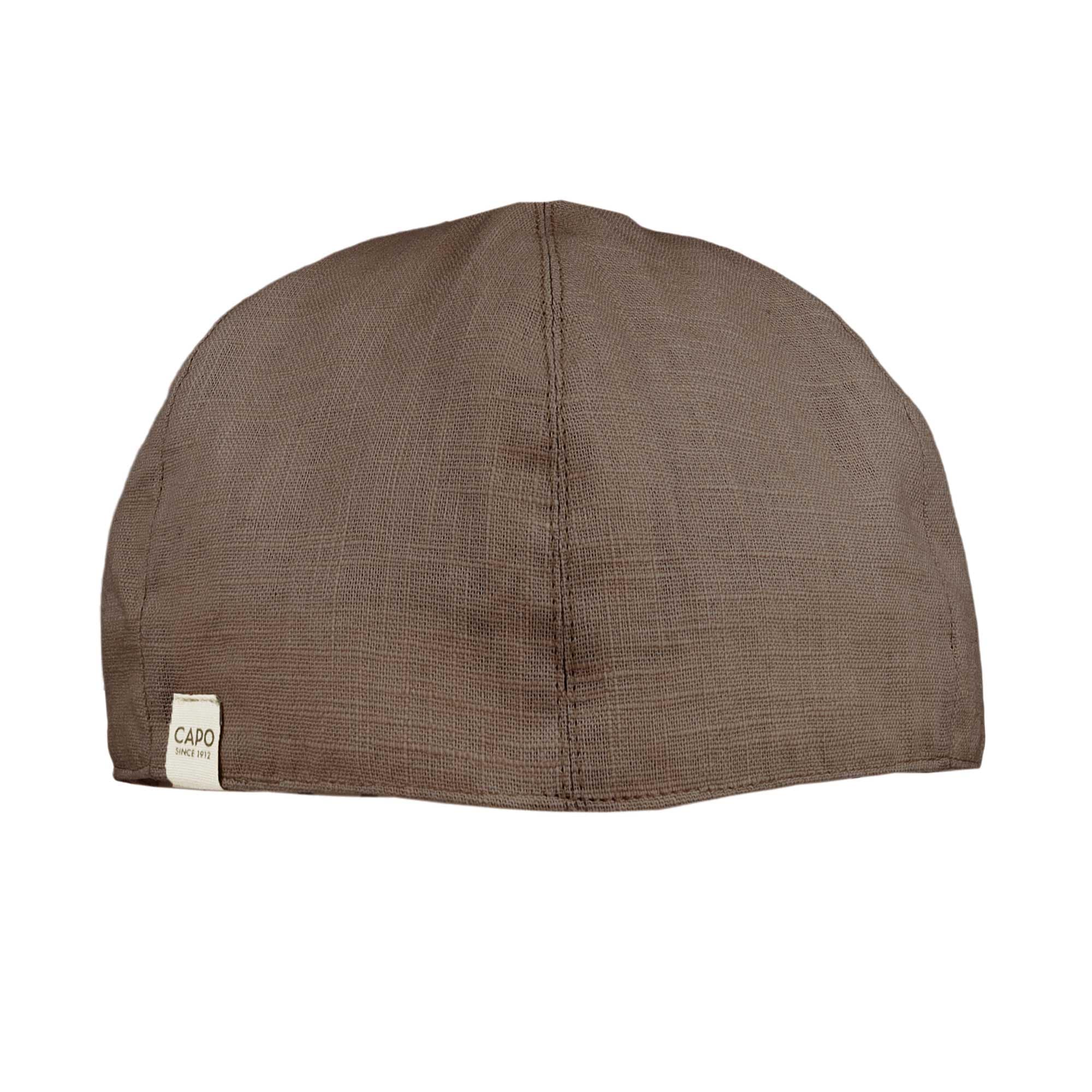 CAPO Schiebermütze aus Naturfaser, Baumwollfutter, dezentes Markenemblem