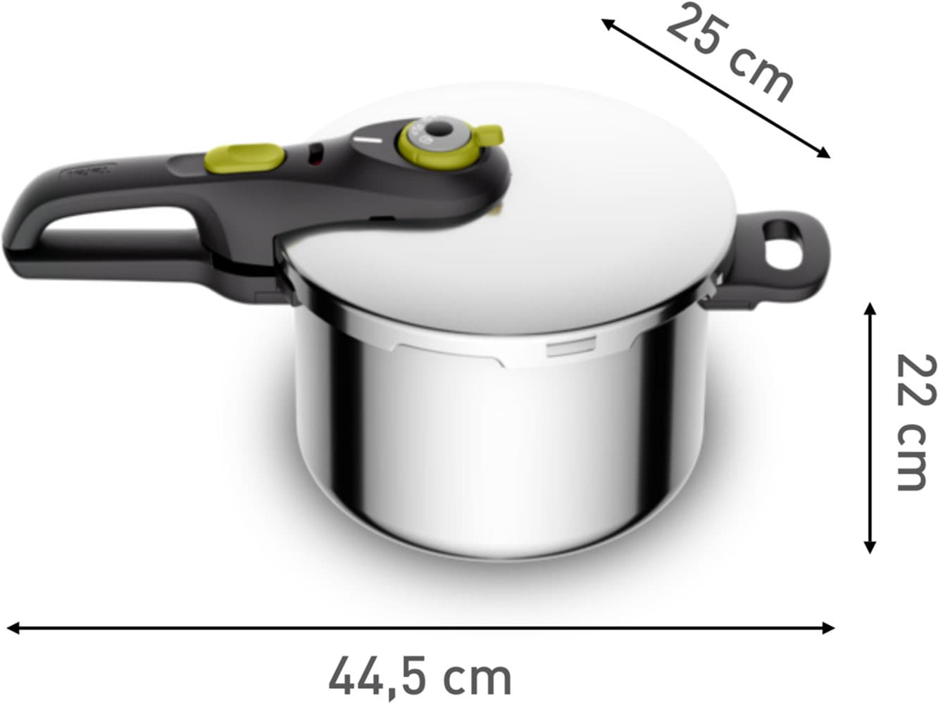 Tefal Schnellkochtopf »Secure 5 Neo, Dampfkochtopf Induktion, Fassungsvermögen 6L« 1 Stk. tlg. Edelstahl