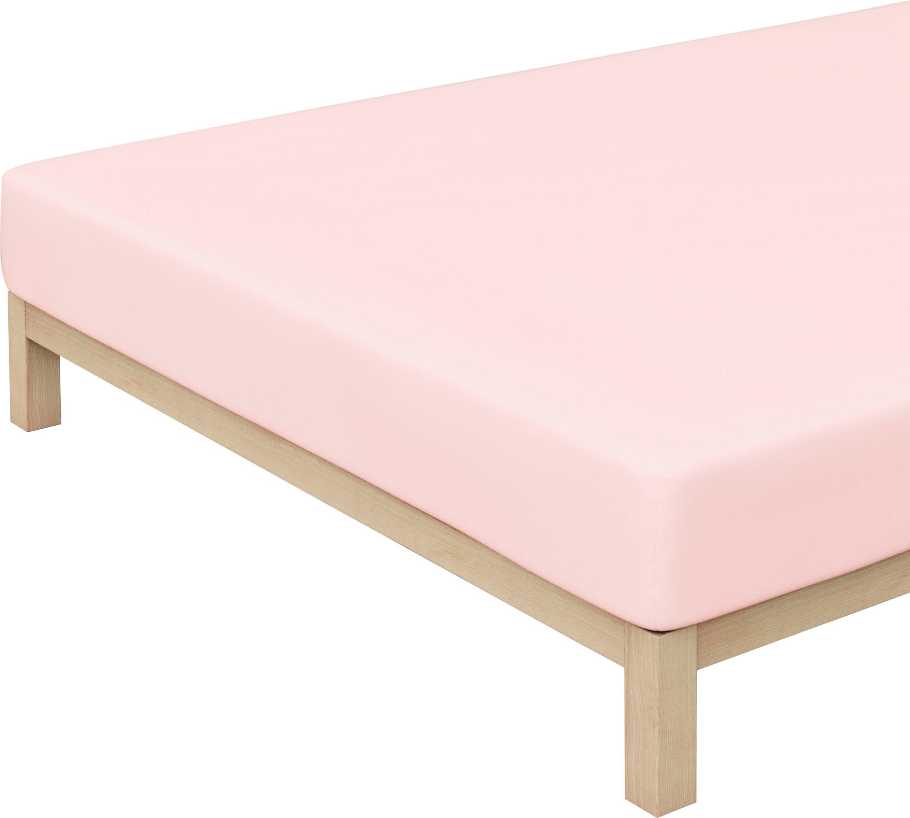 Schlafgut Spannbettlaken »PREMIUM Mako-Zwirn-Jersey, 220 g/m², 95% Bio-Baumwolle, 5% Elasthan« Bettlaken bis 30 cm Höhe, PREMIUM-Qualität langlebig, perfekter Sitz