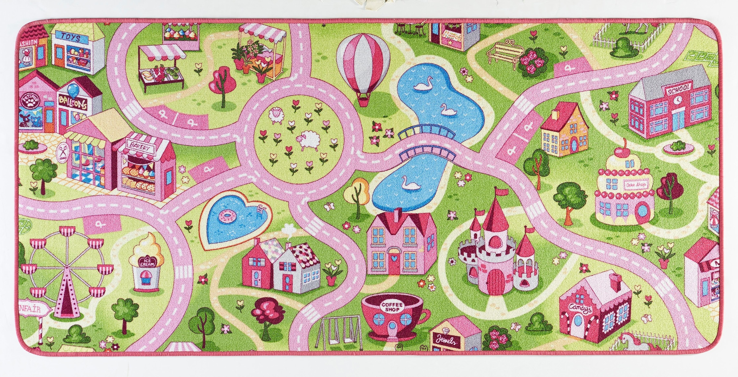 HANSE Home Kinderteppich »Sweettown«, rechteckig, Kurzflor, Straßen-Spielteppich, Spielunterlage, Kinderzimmer