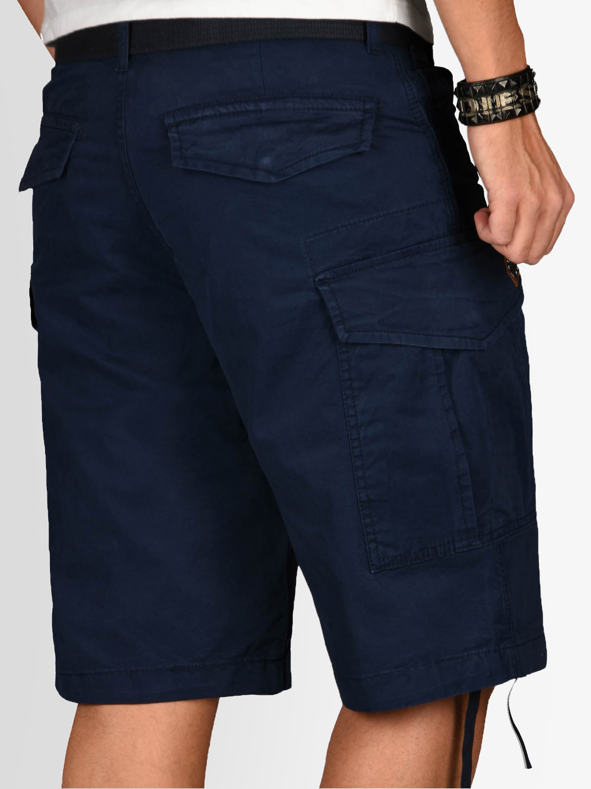 Alessandro Salvarini Cargoshorts »A. Salvarini Herren Designer Cargo Shorts Cargoshorts kurze Hose Gürtel AS133«