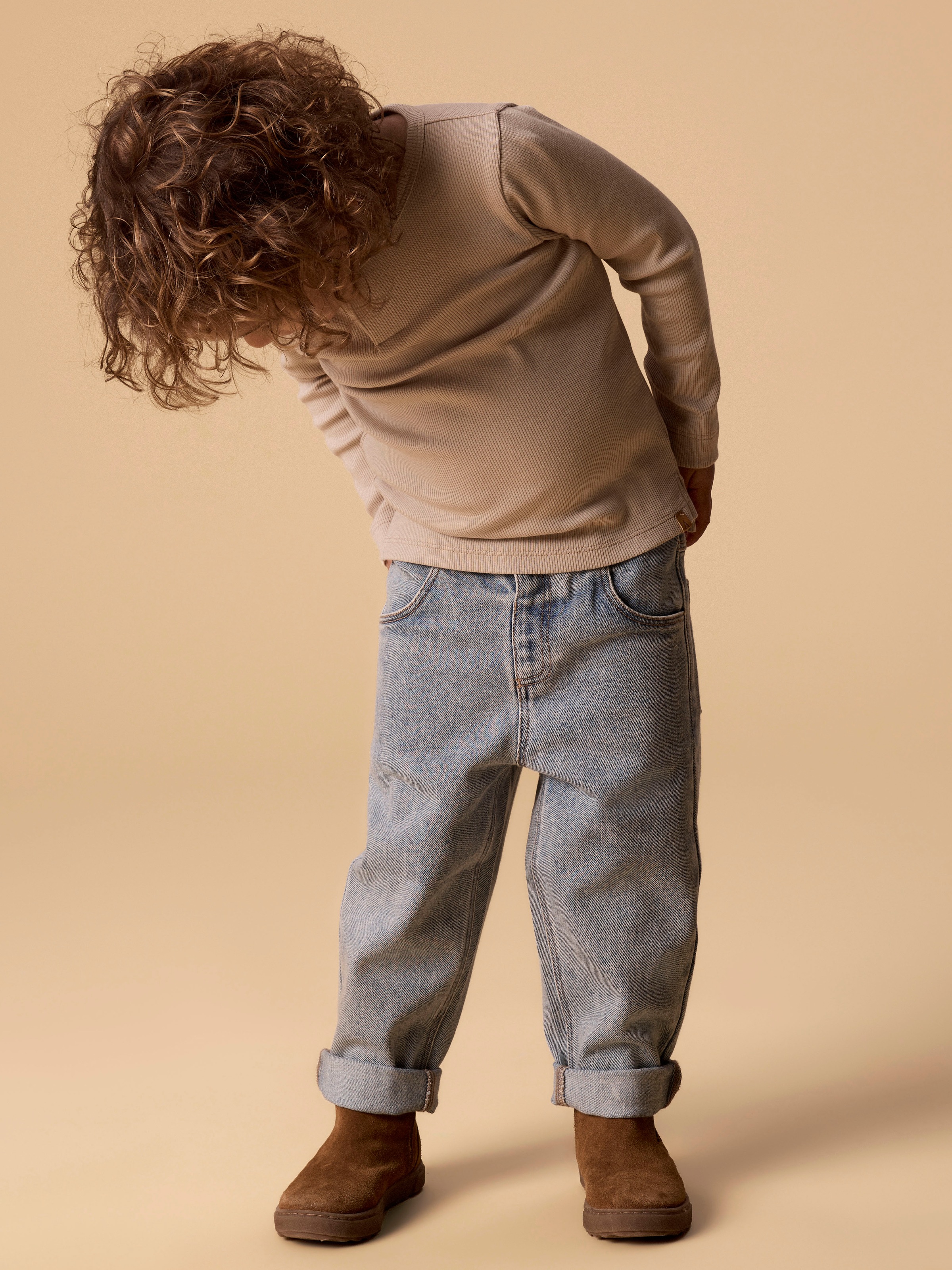 Lil' Atelier Loose-fit-Jeans »NMNDARLEE LOOSE JEANS 4410-SE LIL NOOS« Baumwollmischung, starke Abnutzungserscheinungen