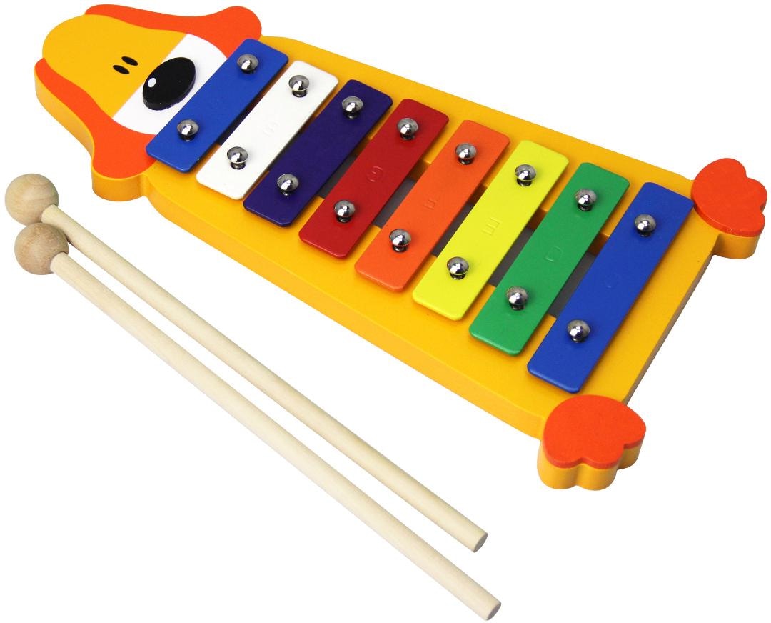 Clifton Spielzeug-Musikinstrument »Metallophon Hund«, mit 8 Tönen und Kinderlieder CD, Karaoke CD mit Heft